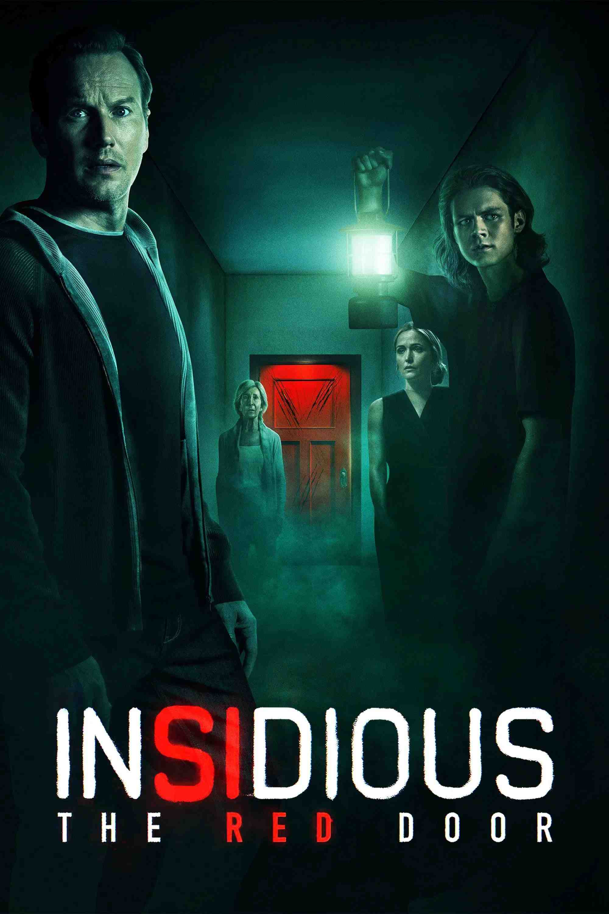 Poster chính thức của phim Phim Kinh Dị, Phim Giật Gân "Quỷ Quyệt: Cửa Đỏ Vô Định" (Insidious: The Red Door - 2023), với sự tham gia của diễn viên Ty Simpkins và Patrick Wilson.