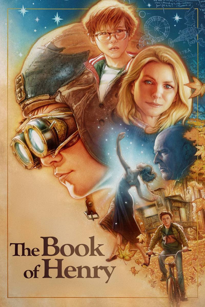 Poster chính thức của phim Phim Tâm Lý, Phim Hình Sự "Quyển Sách Của Henry" (The Book of Henry - 2017), với sự tham gia của diễn viên Naomi Watts và Jaeden Martell.