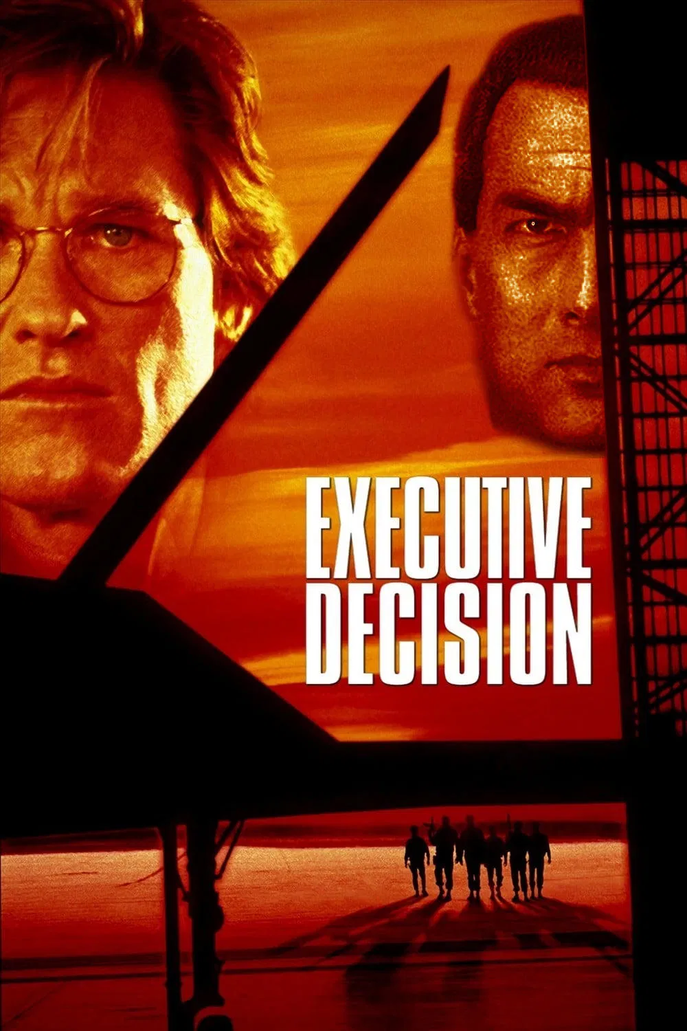 Poster chính thức của phim Phim Hành Động, Phim Phiêu Lưu "Quyết Định Tối Thượng" (Executive Decision - 1996), với sự tham gia của diễn viên Kurt Russell và Steven Seagal.