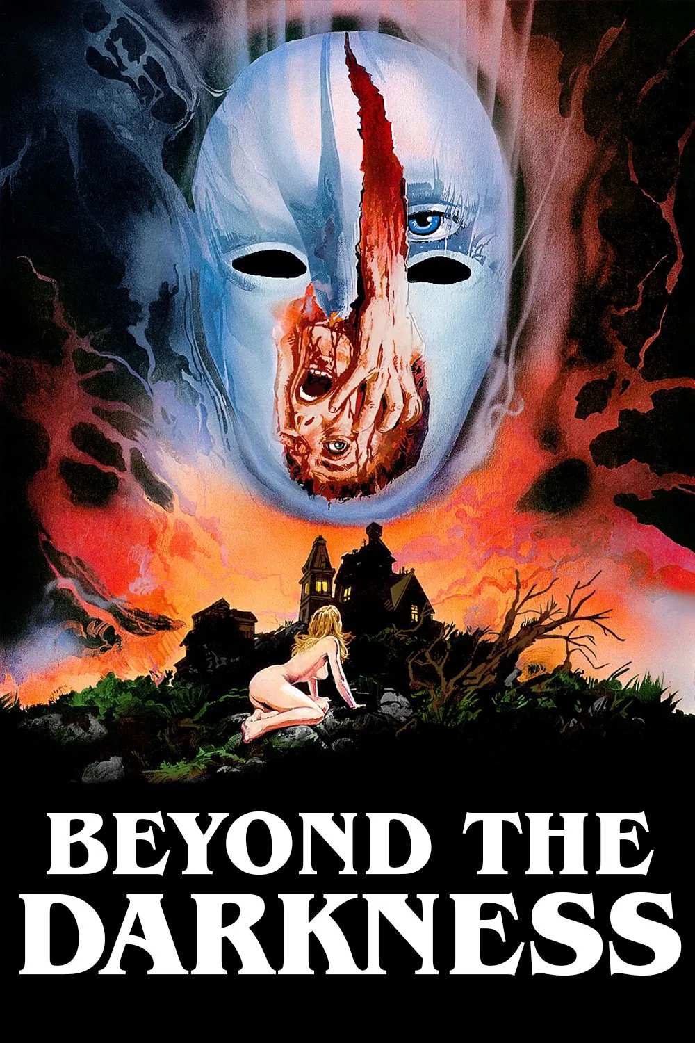 Poster chính thức của phim Phim Kinh Dị "Rã Xác" (Beyond the Darkness - 1979), với sự tham gia của diễn viên Kieran Canter và Cinzia Monreale.