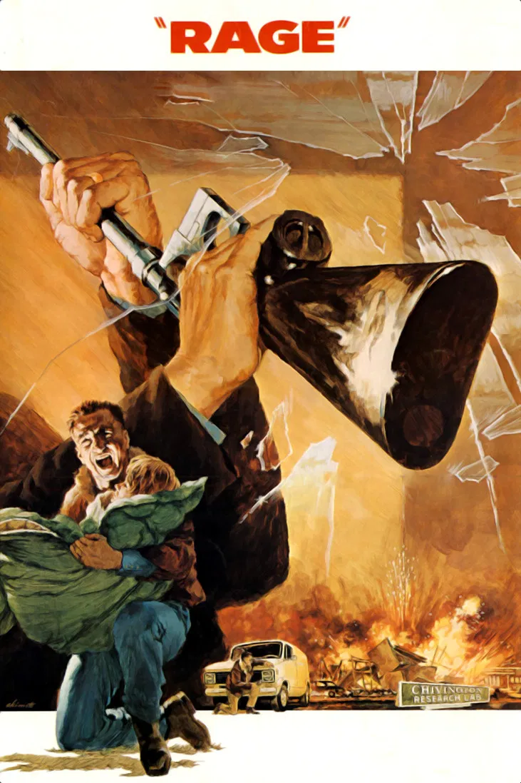 Poster chính thức của phim Phim Tâm Lý, Phim Giật Gân "Rage" (Rage - 1972), với sự tham gia của diễn viên George C. Scott và Richard Basehart.