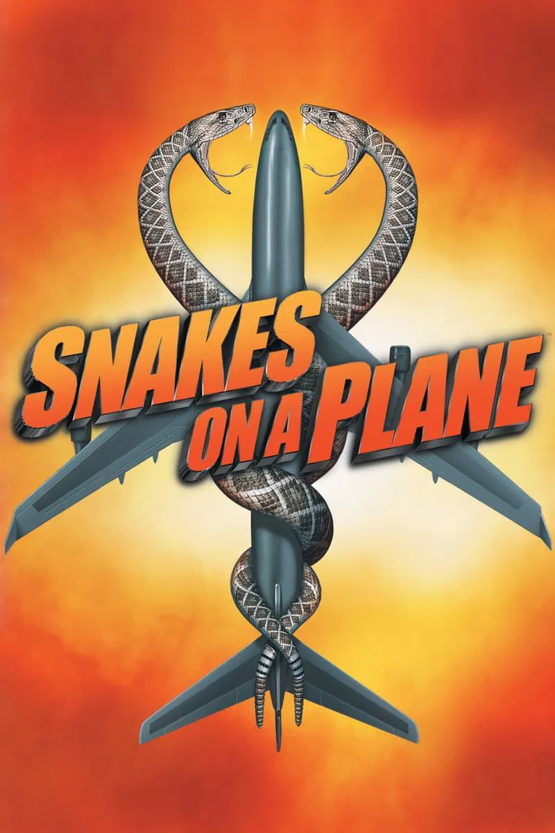 Poster chính thức của phim Phim Hành Động, Phim Giật Gân "Rắn Độc Trên Không" (Snakes on a Plane - 2006), với sự tham gia của diễn viên Samuel L. Jackson và Julianna Margulies.