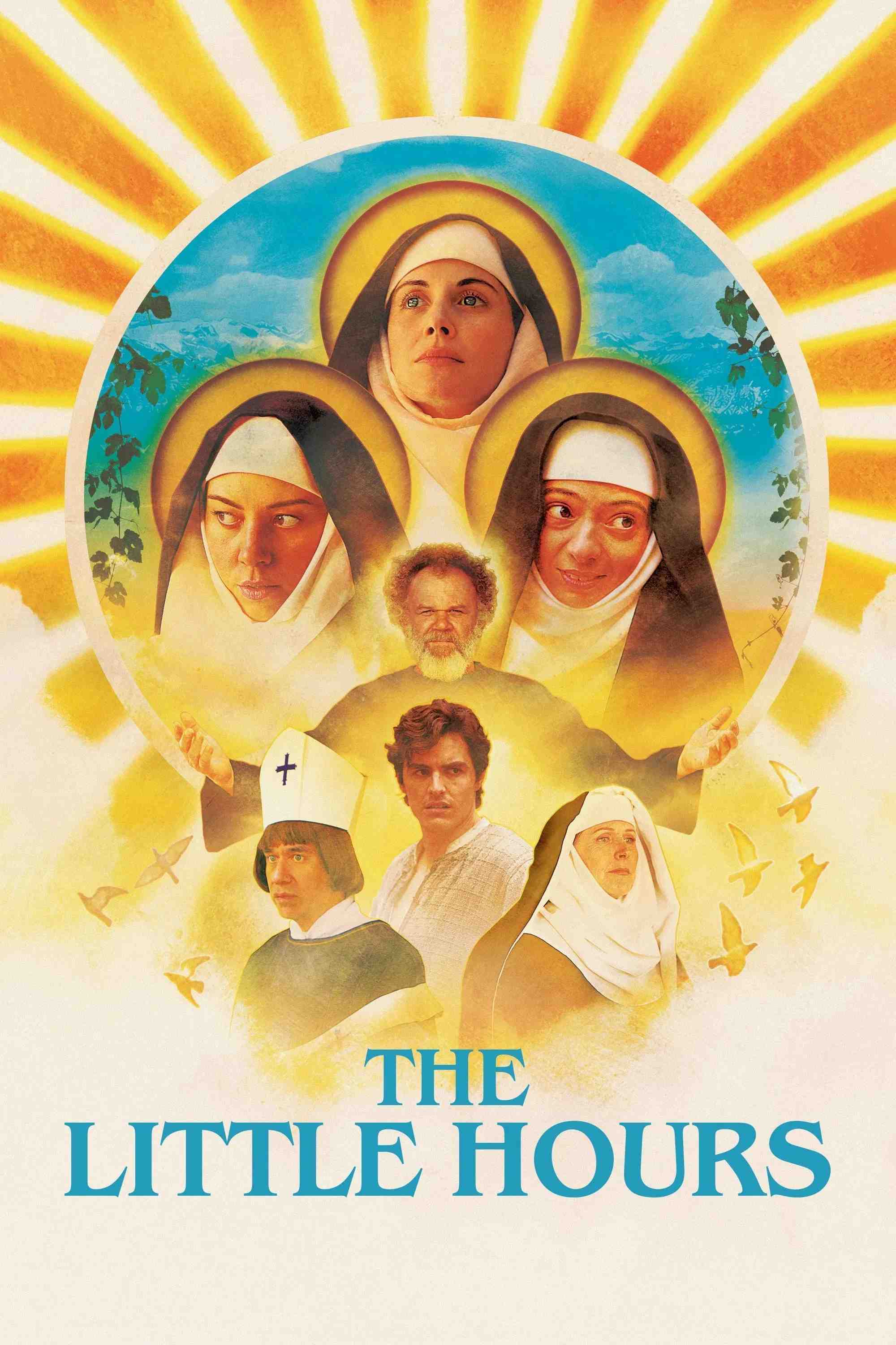 Poster chính thức của phim Phim Hài "Rạng Ngày" (The Little Hours - 2017), với sự tham gia của diễn viên Alison Brie và Dave Franco.