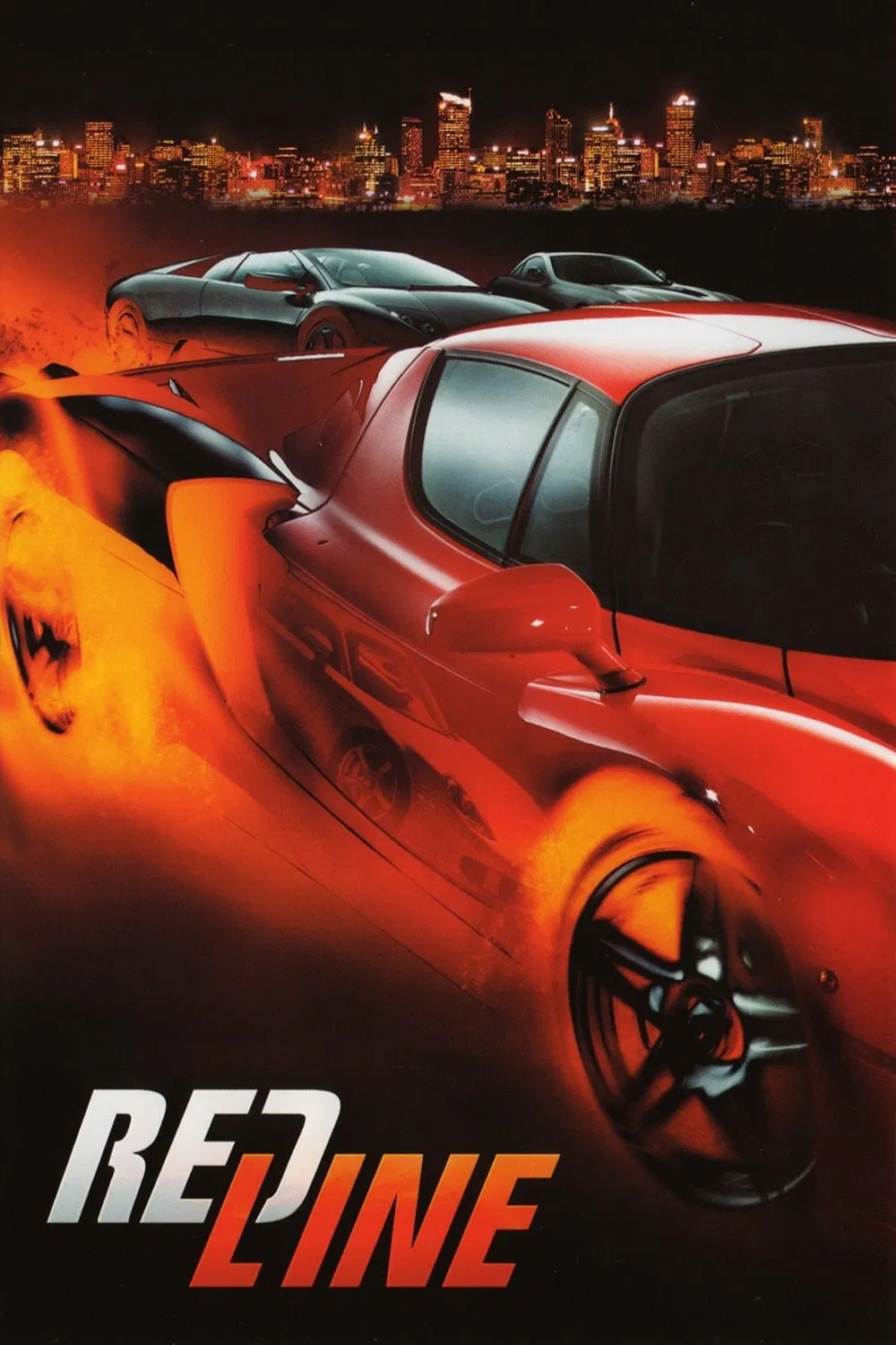 Poster chính thức của phim Phim Hành Động, Phim Giật Gân "Ranh Giới Đỏ" (Redline - 2007), với sự tham gia của diễn viên Nathan Phillips và Nadia Bjorlin.
