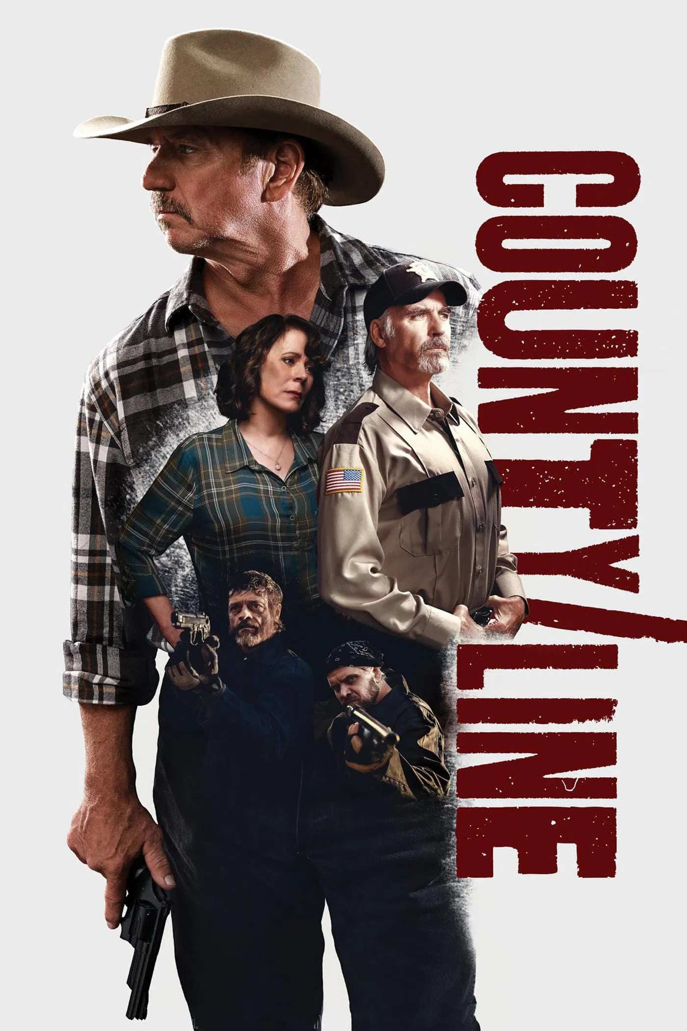 Poster chính thức của phim Phim Hành Động, Phim Tâm Lý "Ranh Giới Tử Thần" (County Line - 2017), với sự tham gia của diễn viên Tom Wopat và Jeff Fahey.