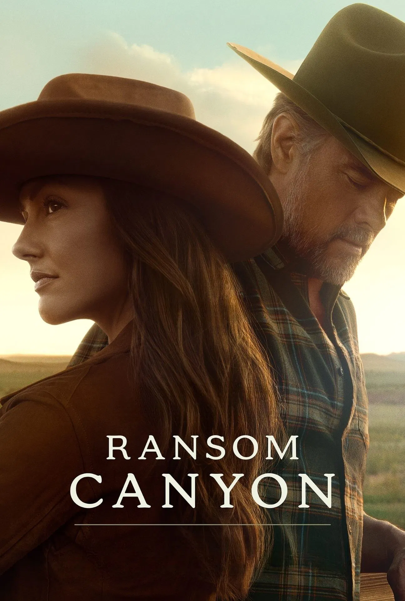 Poster chính thức của phim Phim Tâm Lý, Phim Miền Tây "Ransom Canyon" (Ransom Canyon - 2025), với sự tham gia của diễn viên Josh Duhamel và Minka Kelly.