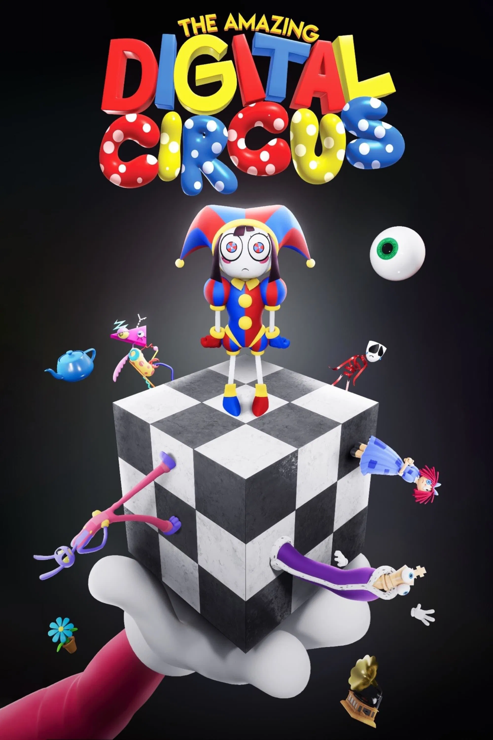 Poster chính thức của phim Phim Hoạt Hình, Phim Hài "Rạp xiếc kỹ thuật số diệu kỳ" (The Amazing Digital Circus - 2023), với sự tham gia của diễn viên Lizzie Freeman và Alex Rochon.
