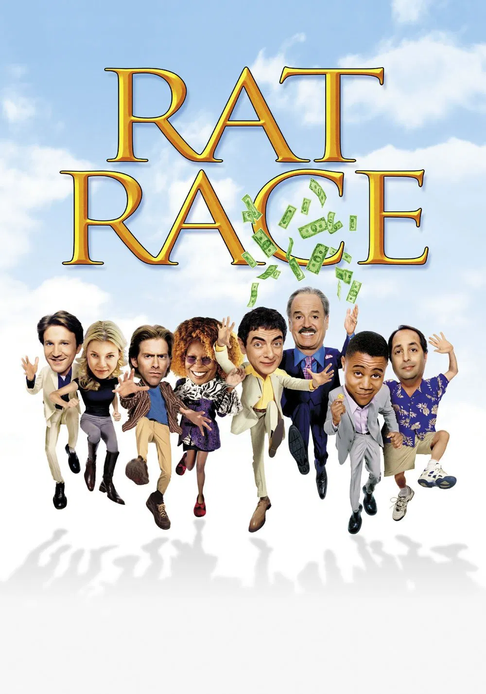 Poster chính thức của phim Phim Phiêu Lưu, Phim Hài "Rat Race" (Rat Race - 2001), với sự tham gia của diễn viên Gloria Allred và Breckin Meyer.