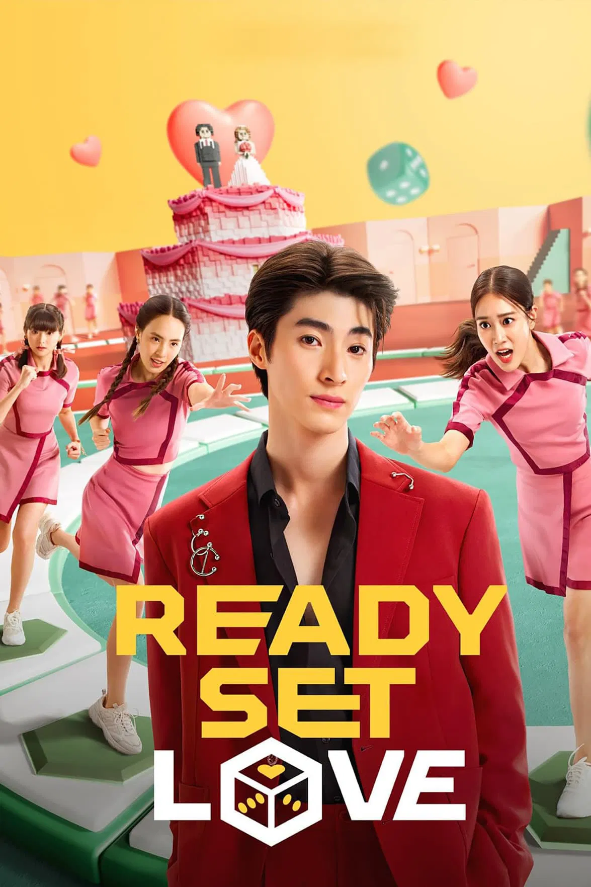 Poster chính thức của phim Phim Hài "Ready, Set, Love" (Ready, Set, Love - 2024), với sự tham gia của diễn viên Pongtiwat Tangwancharoen và Kemisara Paladesh.