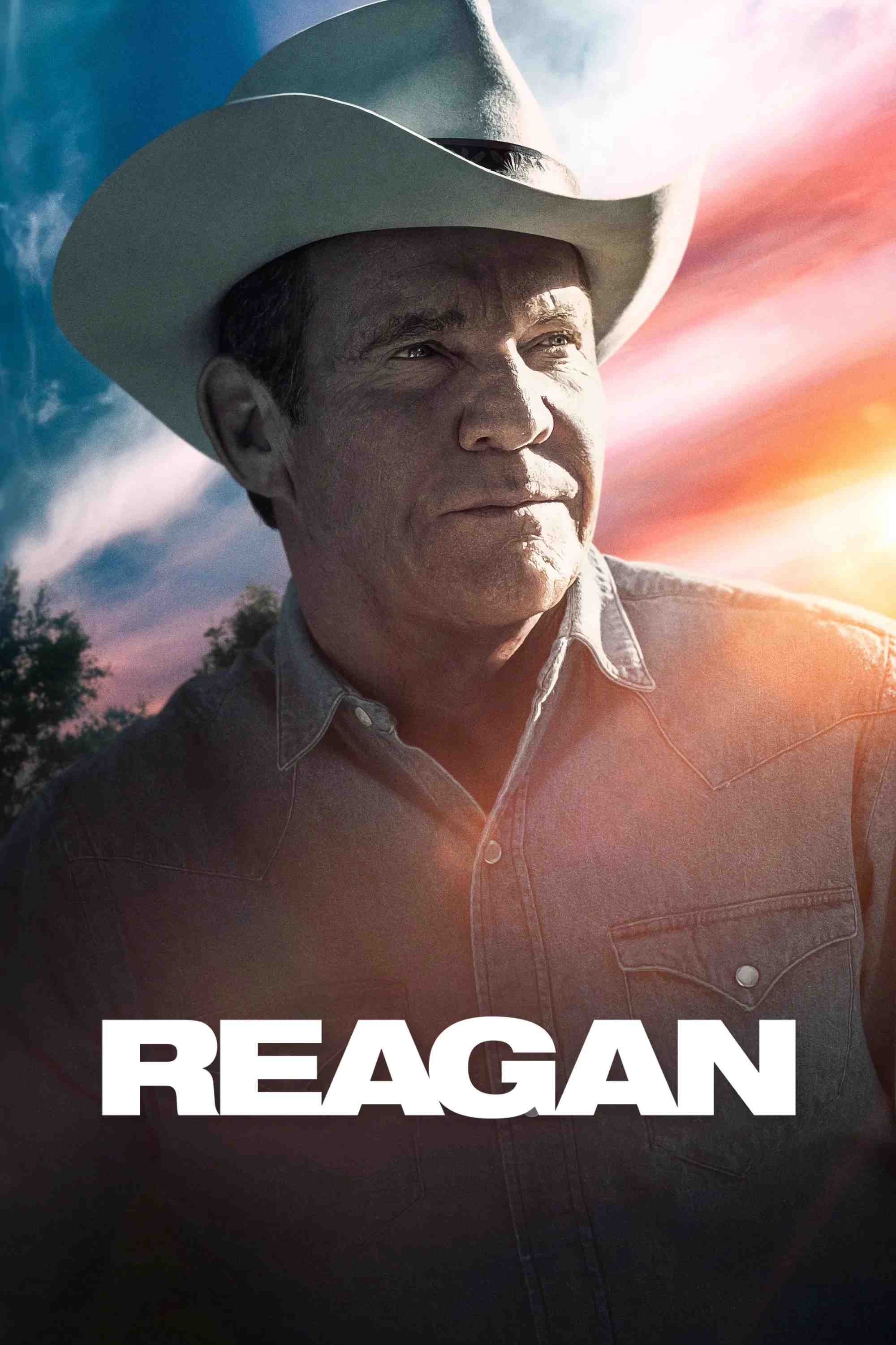 Poster chính thức của phim Phim Lịch Sử, Phim Tâm Lý "Reagan" (Reagan - 2024), với sự tham gia của diễn viên Dennis Quaid và Penelope Ann Miller.
