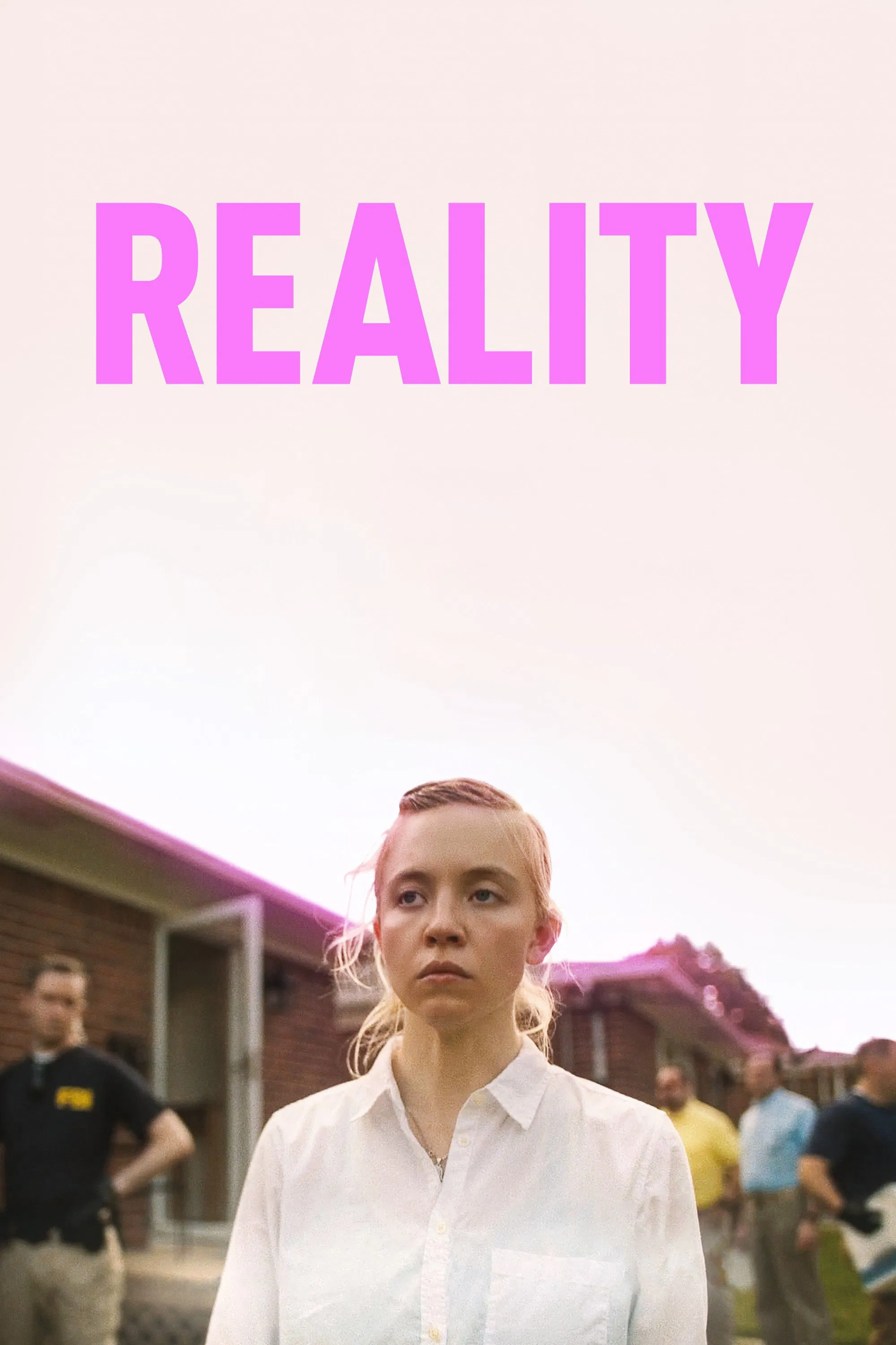 Poster chính thức của phim Phim Tâm Lý, Phim Giật Gân "Reality" (Reality - 2023), với sự tham gia của diễn viên Sydney Sweeney và Josh Hamilton.
