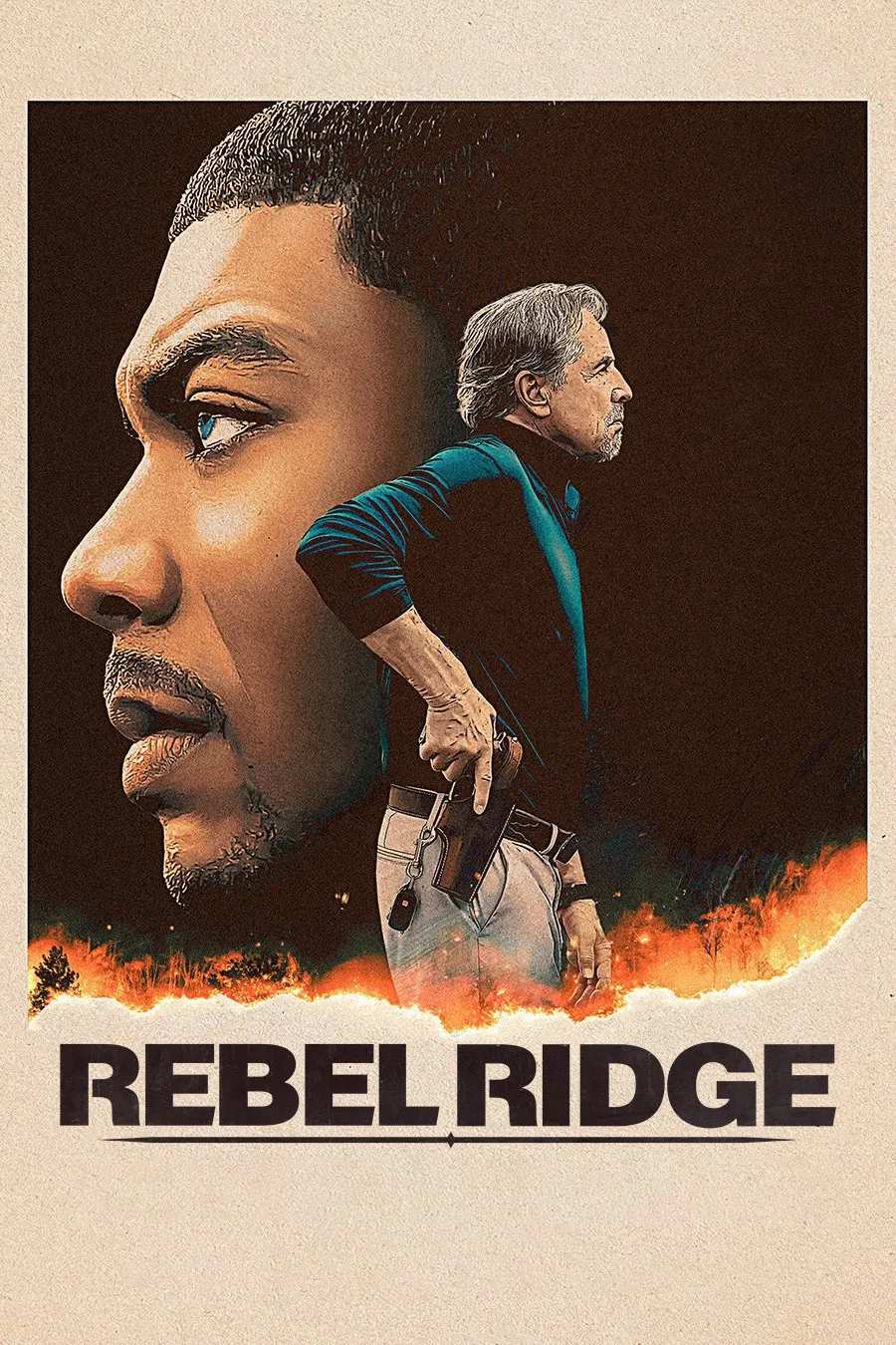 Poster chính thức của phim Phim Hình Sự, Phim Hành Động "Rebel Ridge" (Rebel Ridge - 2024), với sự tham gia của diễn viên Aaron Pierre và Don Johnson.