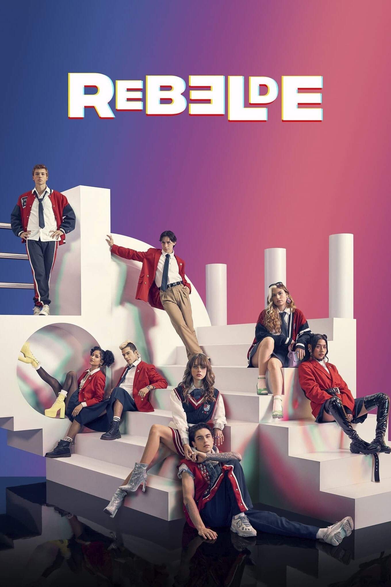 Poster chính thức của phim Phim Tâm Lý, Phim Hài "Rebelde: Tuổi Trẻ Nổi Loạn" (Rebelde - 2022), với sự tham gia của diễn viên Azul Guaita và Franco Masini.