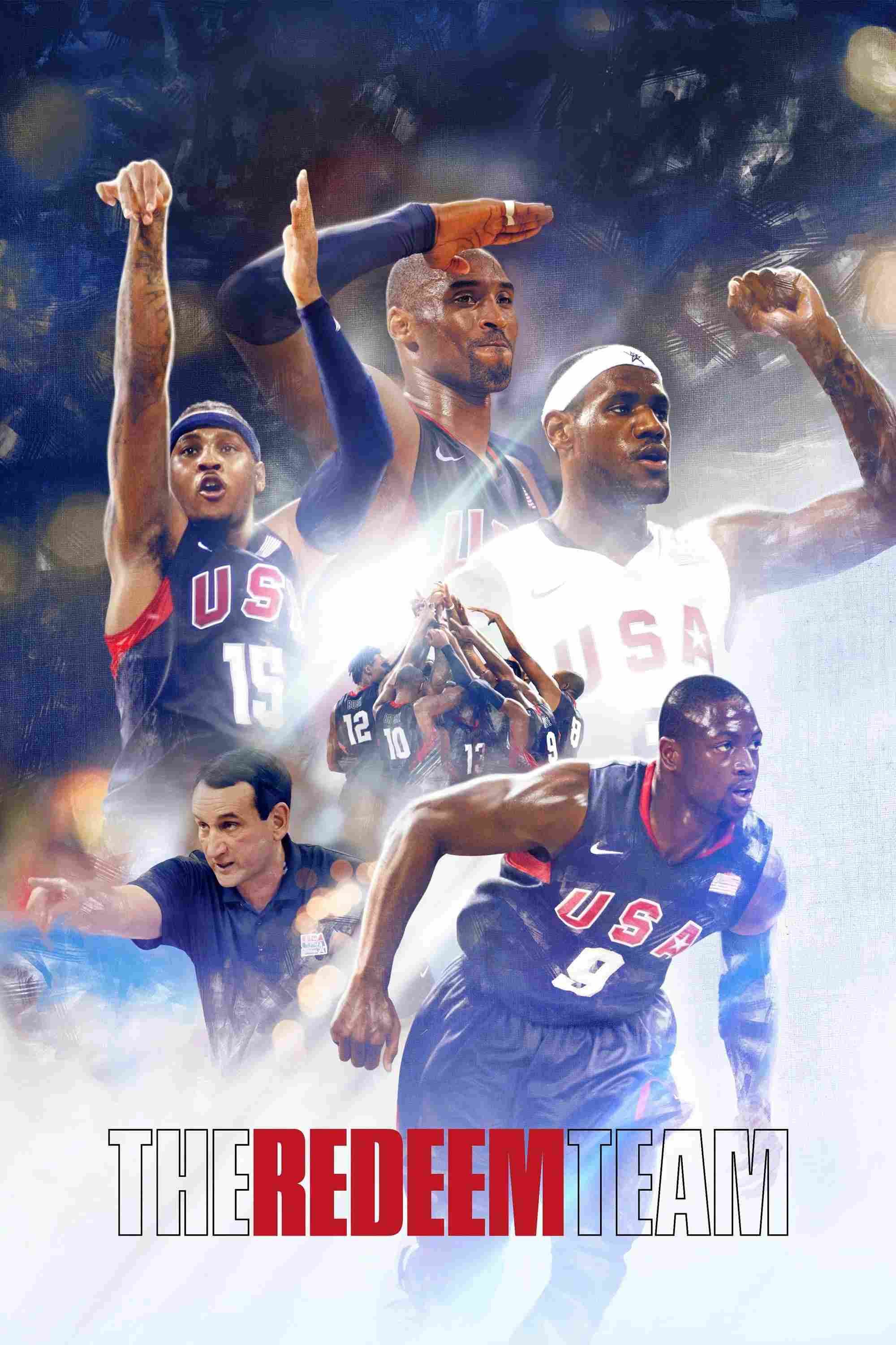 Poster chính thức của phim Phim Tài Liệu "Redeem Team: Đội Bóng Rổ Siêu Sao" (The Redeem Team - 2022), với sự tham gia của diễn viên Kobe Bryant và LeBron James.