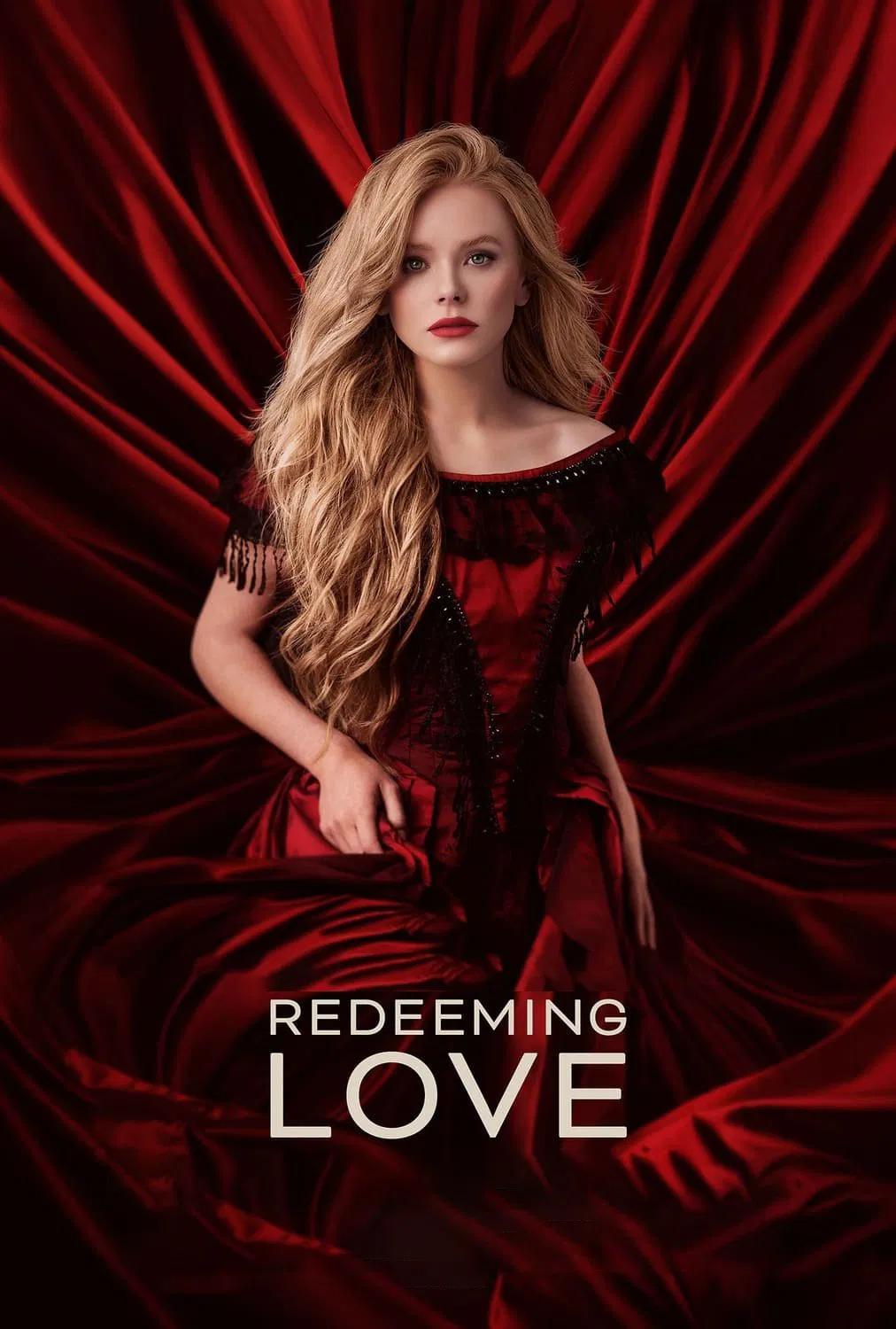 Poster chính thức của phim Phim Tình Cảm, Phim Tâm Lý "Redeeming Love" (Redeeming Love - 2022), với sự tham gia của diễn viên Abigail Cowen và Tom Lewis.