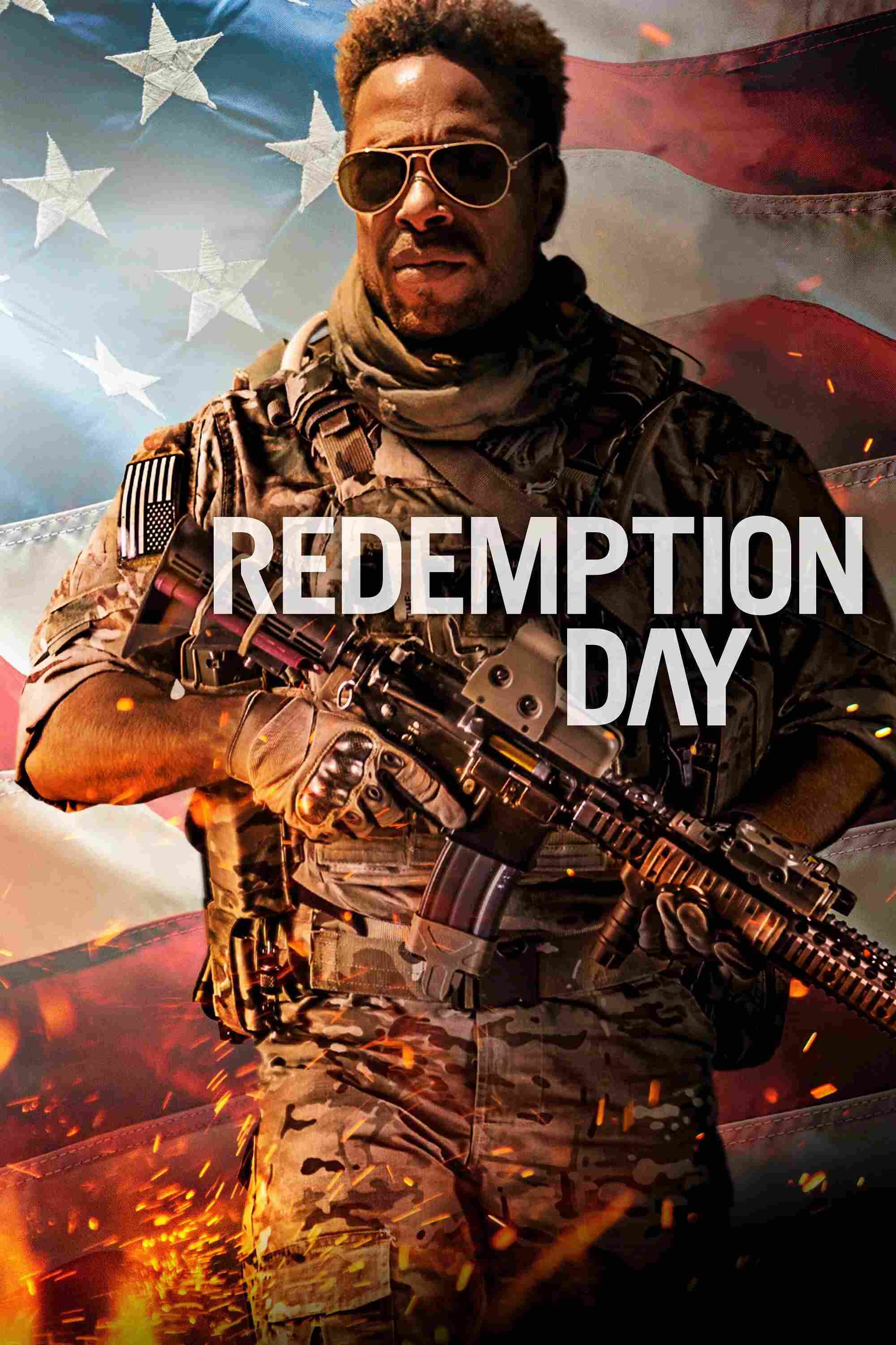 Poster chính thức của phim Phim Hành Động, Phim Tình Cảm "Redemption Day" (Redemption Day - 2021), với sự tham gia của diễn viên Gary Dourdan và Serinda Swan.