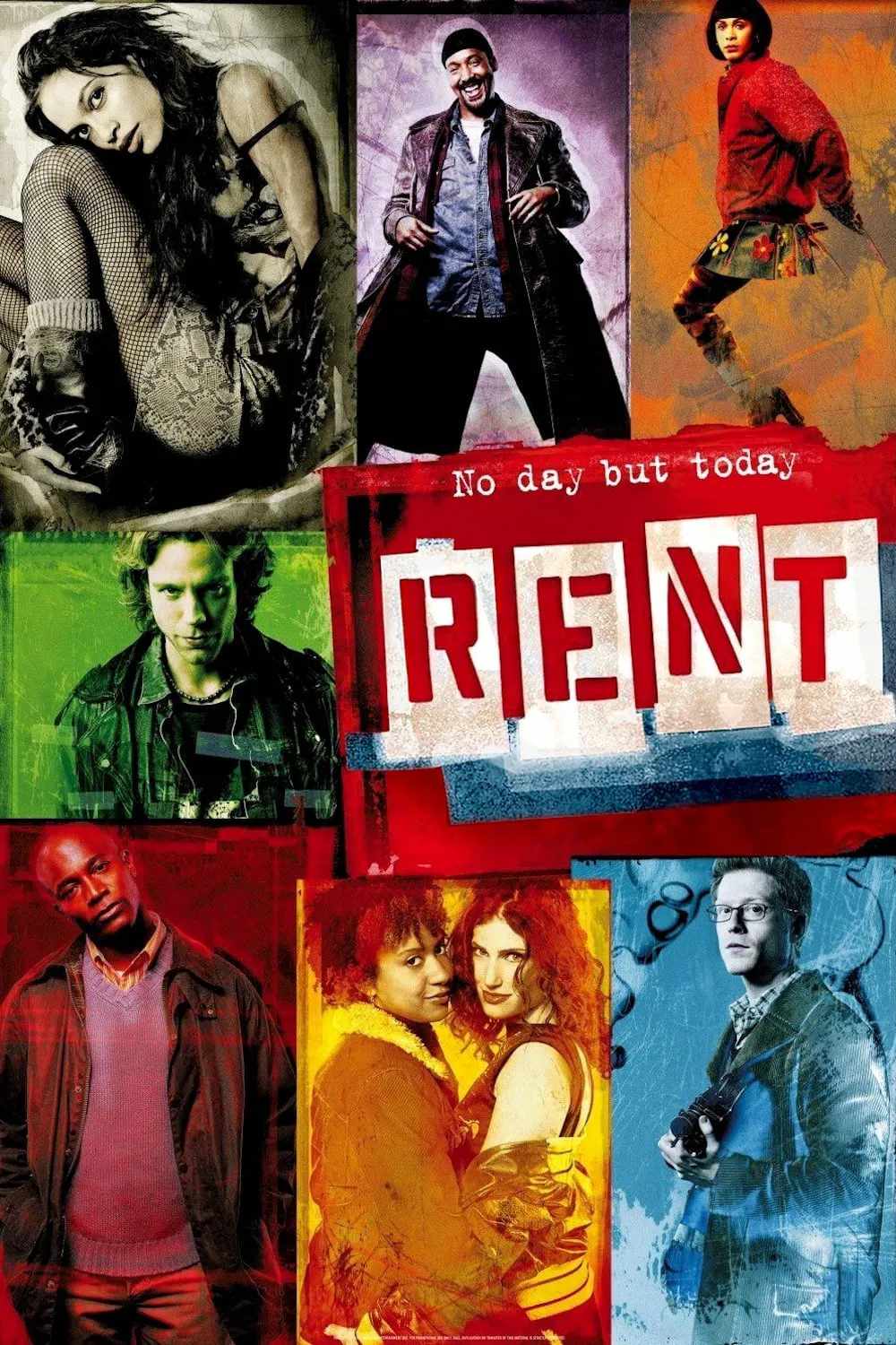 Poster chính thức của phim Phim Tâm Lý, Phim Tình Cảm "Rent" (Rent - 2005), với sự tham gia của diễn viên Anthony Rapp và Adam Pascal.