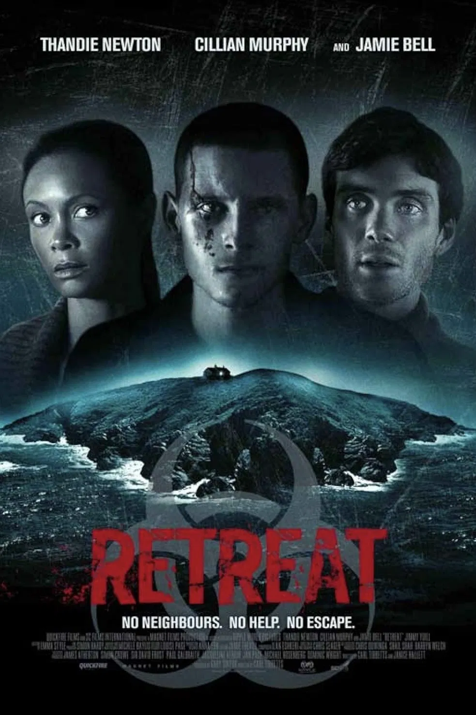 Poster chính thức của phim Phim Kinh Dị, Phim Tâm Lý "Retreat" (Retreat - 2011), với sự tham gia của diễn viên Cillian Murphy và Jamie Bell.