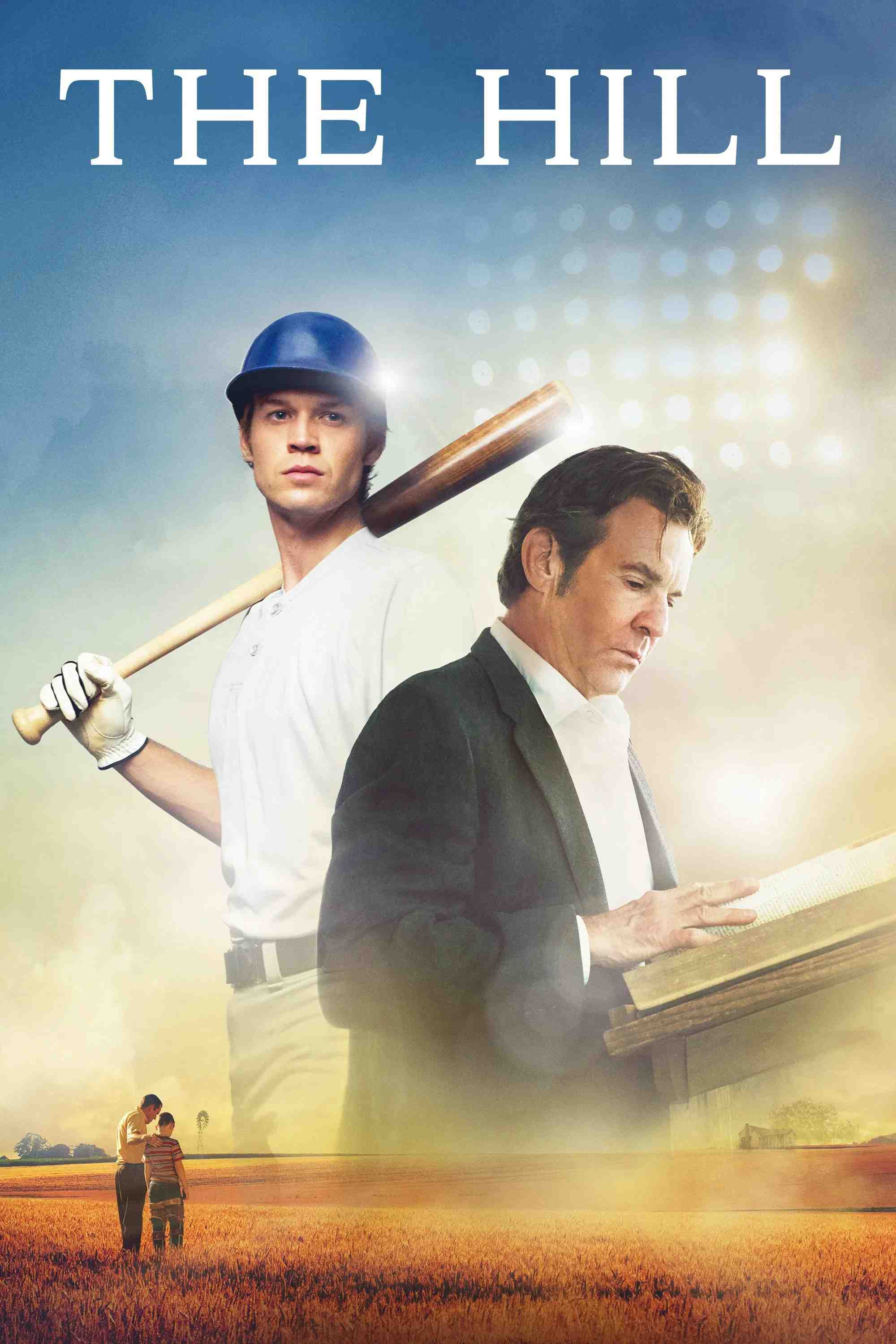 Poster chính thức của phim Phim Lịch Sử, Phim Tâm Lý "Rickey Hill" (The Hill - 2023), với sự tham gia của diễn viên Colin Ford và Dennis Quaid.