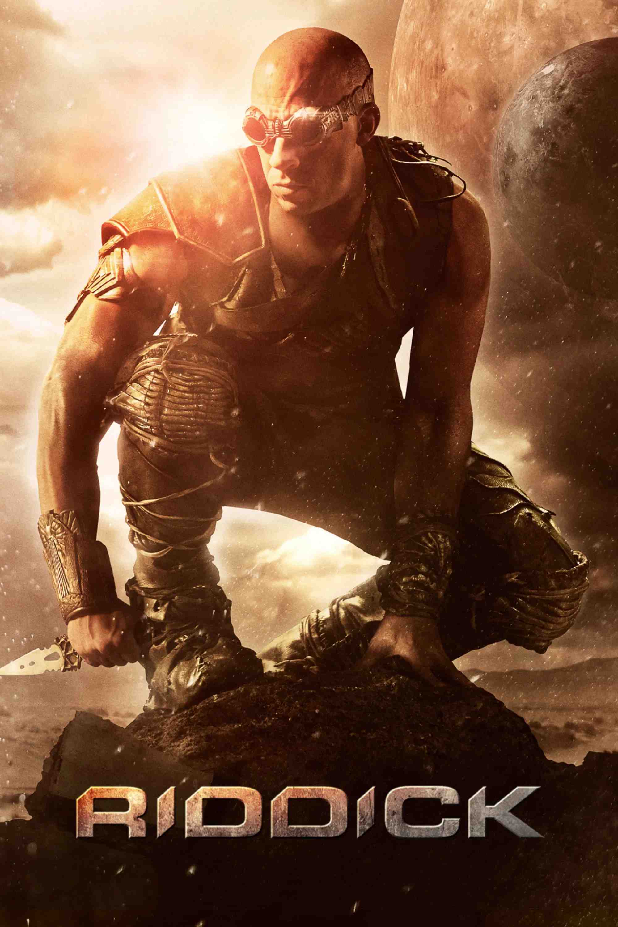 Poster chính thức của phim Phim Viễn Tưởng, Phim Hành Động "Riddick: Thống Lĩnh Bóng Tối" (Riddick - 2013), với sự tham gia của diễn viên Vin Diesel và Matt Nable.
