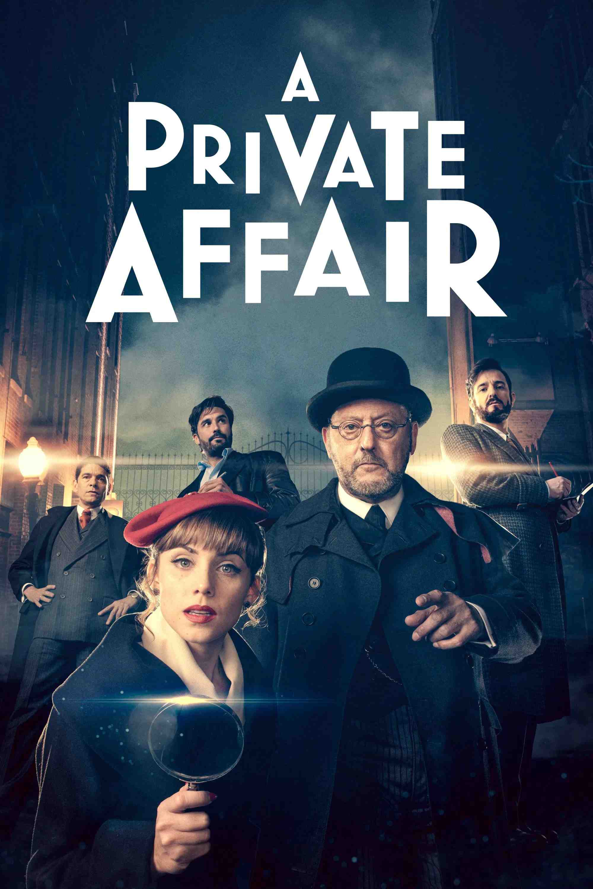 Poster chính thức của phim Phim Hài, Phim Bí Ẩn "Riêng Tư" (A Private Affair - 2022), với sự tham gia của diễn viên Jean Reno và Aura Garrido.