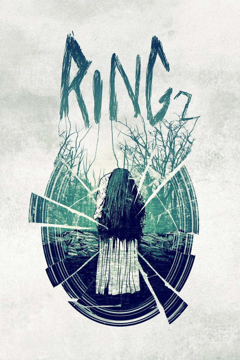 Poster chính thức của phim Phim Kinh Dị, Phim Bí Ẩn "Ring 2" (Ring 2 - 1999), với sự tham gia của diễn viên Miki Nakatani và Hitomi Sato.