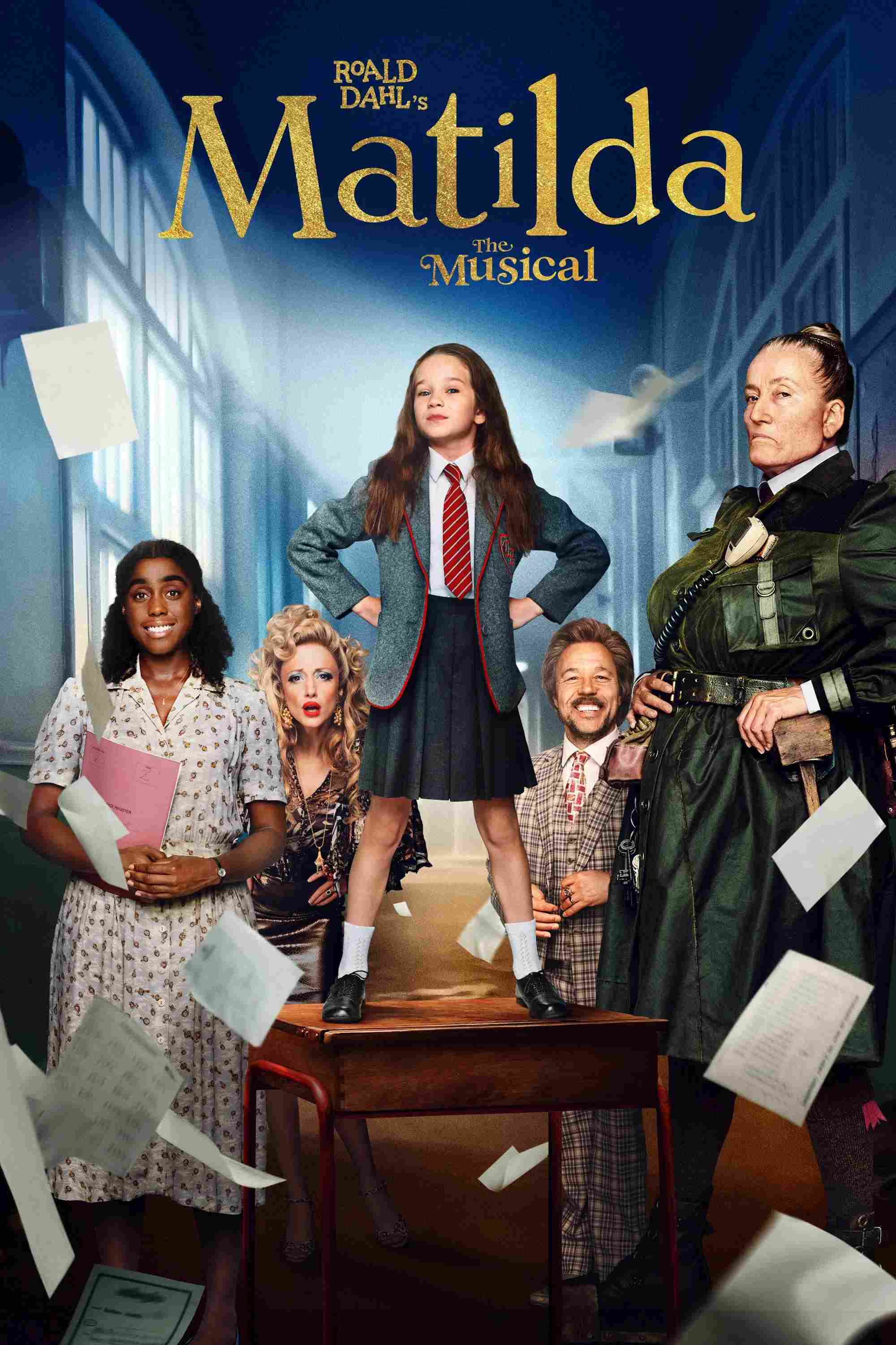 Poster chính thức của phim Phim Gia Đình, Phim Hài "Roald Dahl: Nhạc kịch Matilda" (Roald Dahl's Matilda the Musical - 2022), với sự tham gia của diễn viên Alisha Weir và Emma Thompson.