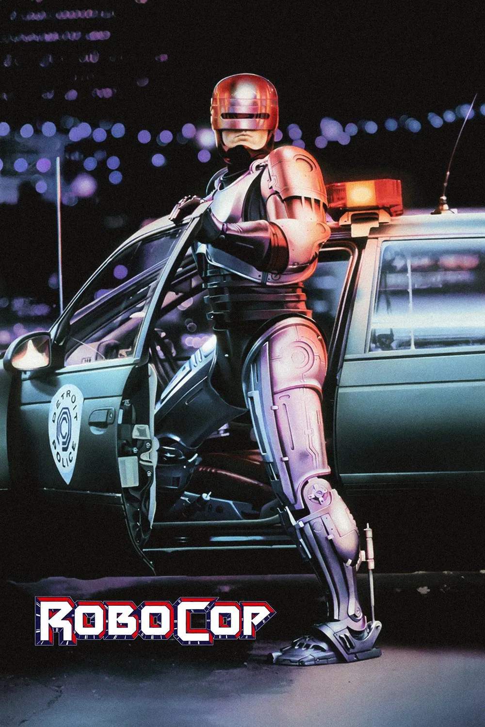 Poster chính thức của phim Phim Hành Động, Phim Giật Gân "RoboCop" (RoboCop - 1987), với sự tham gia của diễn viên Peter Weller và Nancy Allen.