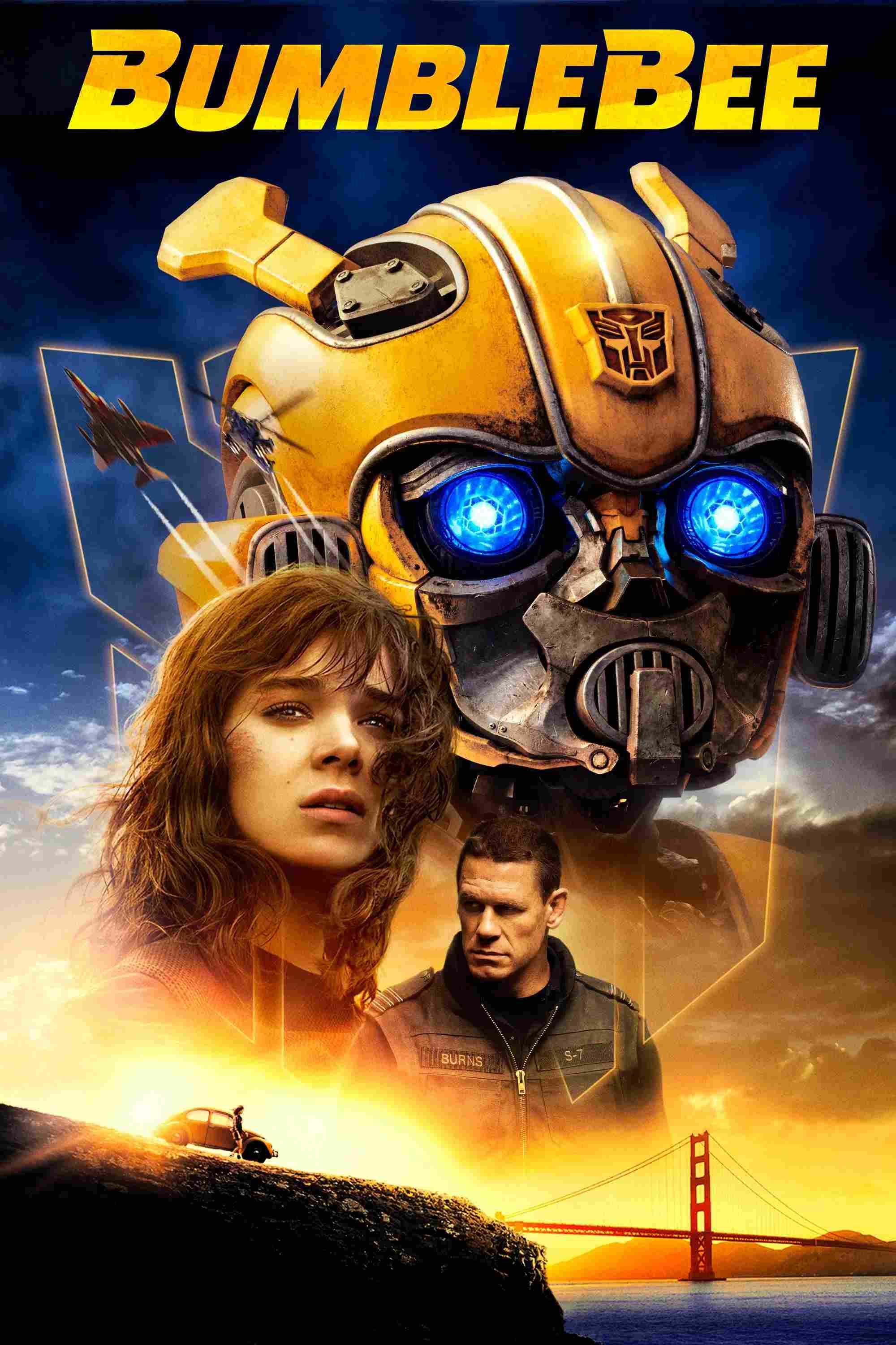 Poster chính thức của phim Phim Hành Động, Phim Phiêu Lưu "Robot Đại Chiến: Bumblebee" (Bumblebee - 2018), với sự tham gia của diễn viên Dylan O'Brien và Hailee Steinfeld.