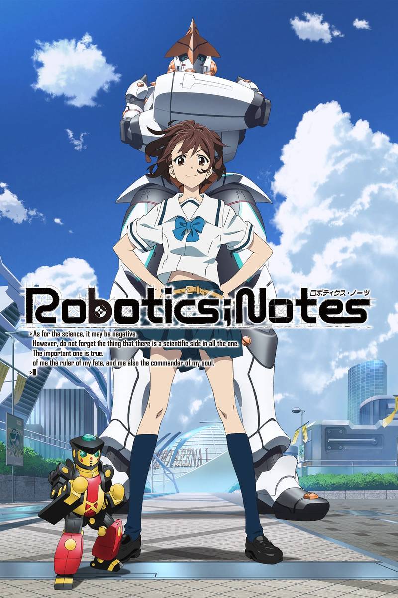 Poster chính thức của phim Phim Hoạt Hình, Phim Tâm Lý "Robotics;Notes" (Robotics;Notes - 2012), với sự tham gia của diễn viên Rie Kugimiya và Kaori Nazuka.