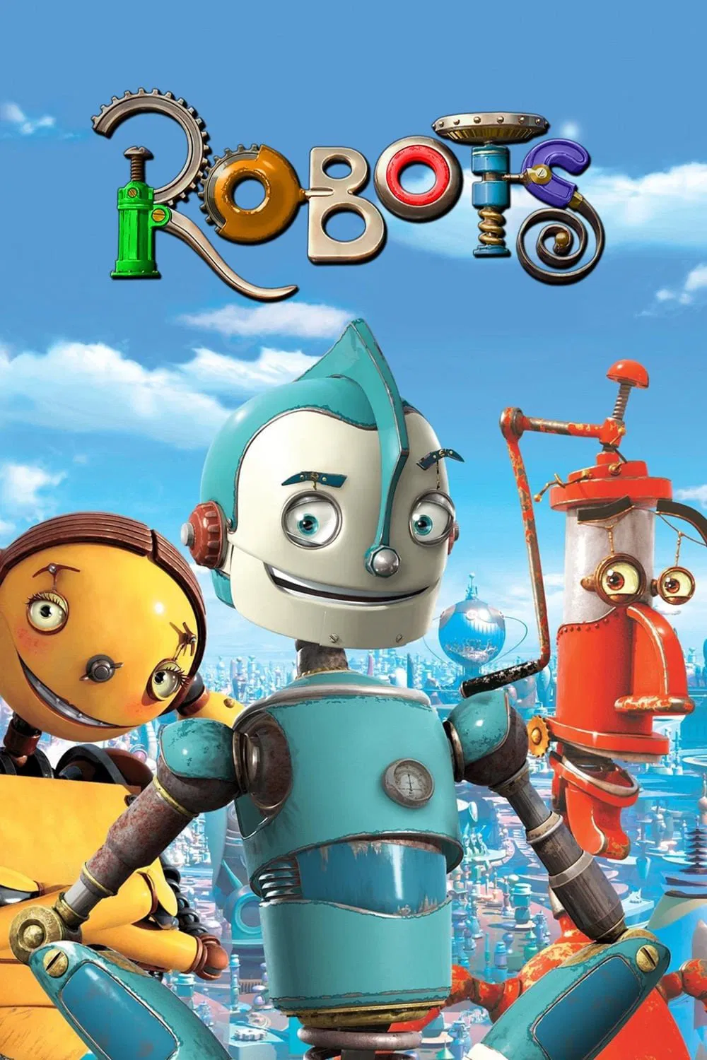 Poster chính thức của phim Phim Hoạt Hình, Phim Hài "Robots" (Robots - 2005), với sự tham gia của diễn viên Ewan McGregor và Halle Berry.
