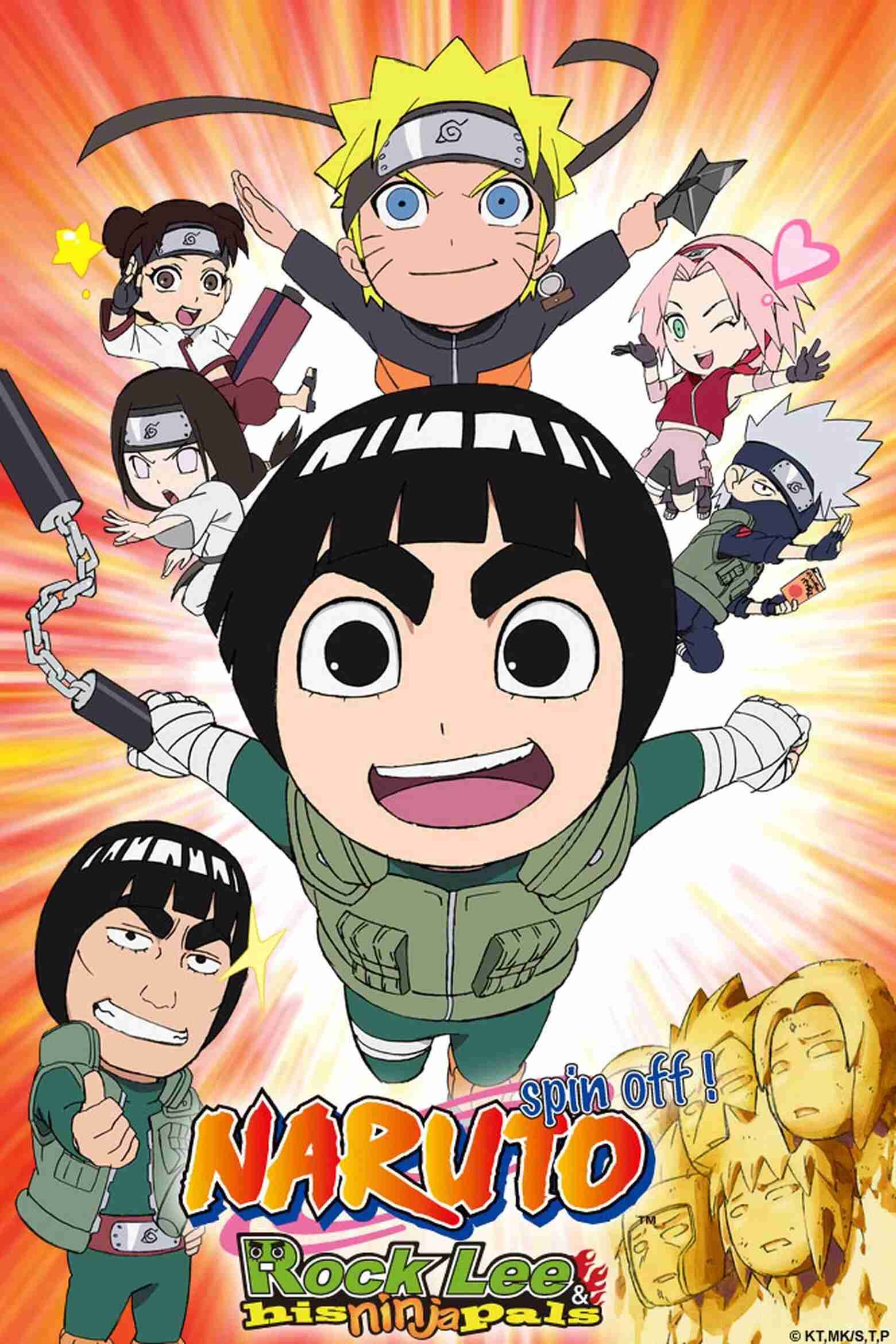 Poster chính thức của phim Phim Hoạt Hình, Phim Hài "Rock Lee" (NARUTO Spin-Off: Rock Lee & His Ninja Pals - 2012), với sự tham gia của diễn viên Yōichi Masukawa và Koichi Tochika.