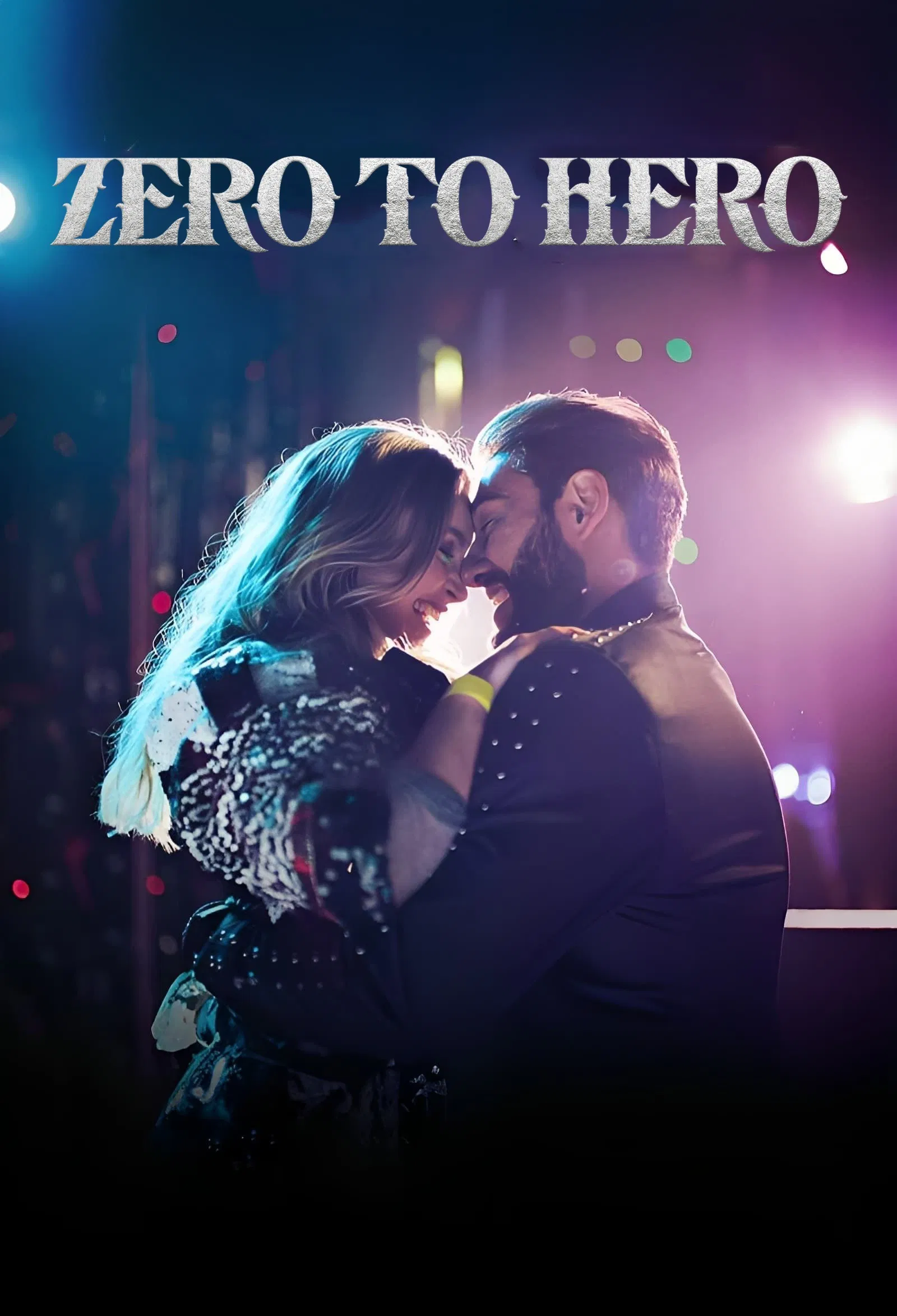 Poster chính thức của phim Phim Tình Cảm, Phim Hài "Rodeio Rock" (Zero to Hero - 2023), với sự tham gia của diễn viên Lucas Lucco và Carla Diaz.
