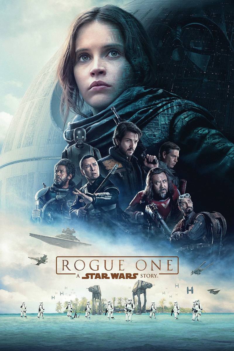 Poster chính thức của phim Phim Hành Động, Phim Phiêu Lưu "Rogue One: Star Wars Ngoại Truyện" (Rogue One: A Star Wars Story - 2016), với sự tham gia của diễn viên Felicity Jones và Diego Luna.