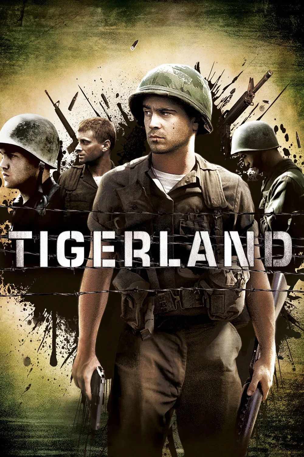 Poster chính thức của phim Phim Tâm Lý, Phim Chiến Tranh "Rời Quân Ngũ" (Tigerland - 2000), với sự tham gia của diễn viên Colin Farrell và Matthew Davis.