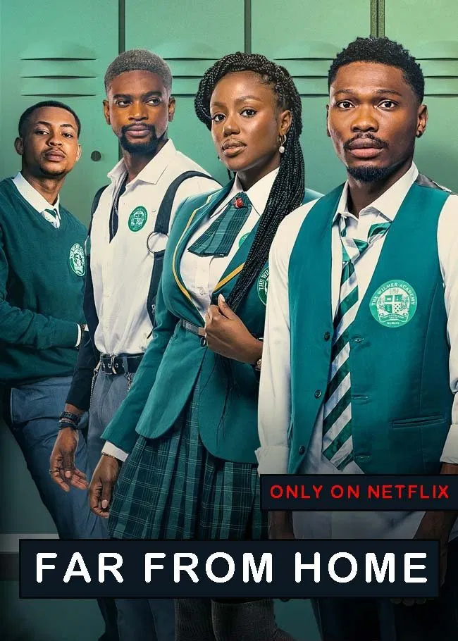 Poster chính thức của phim Phim Tâm Lý "Rời Xa Mái Nhà" (Far from Home - 2022), với sự tham gia của diễn viên Funke Akindele và Richard Mofe-Damijo.
