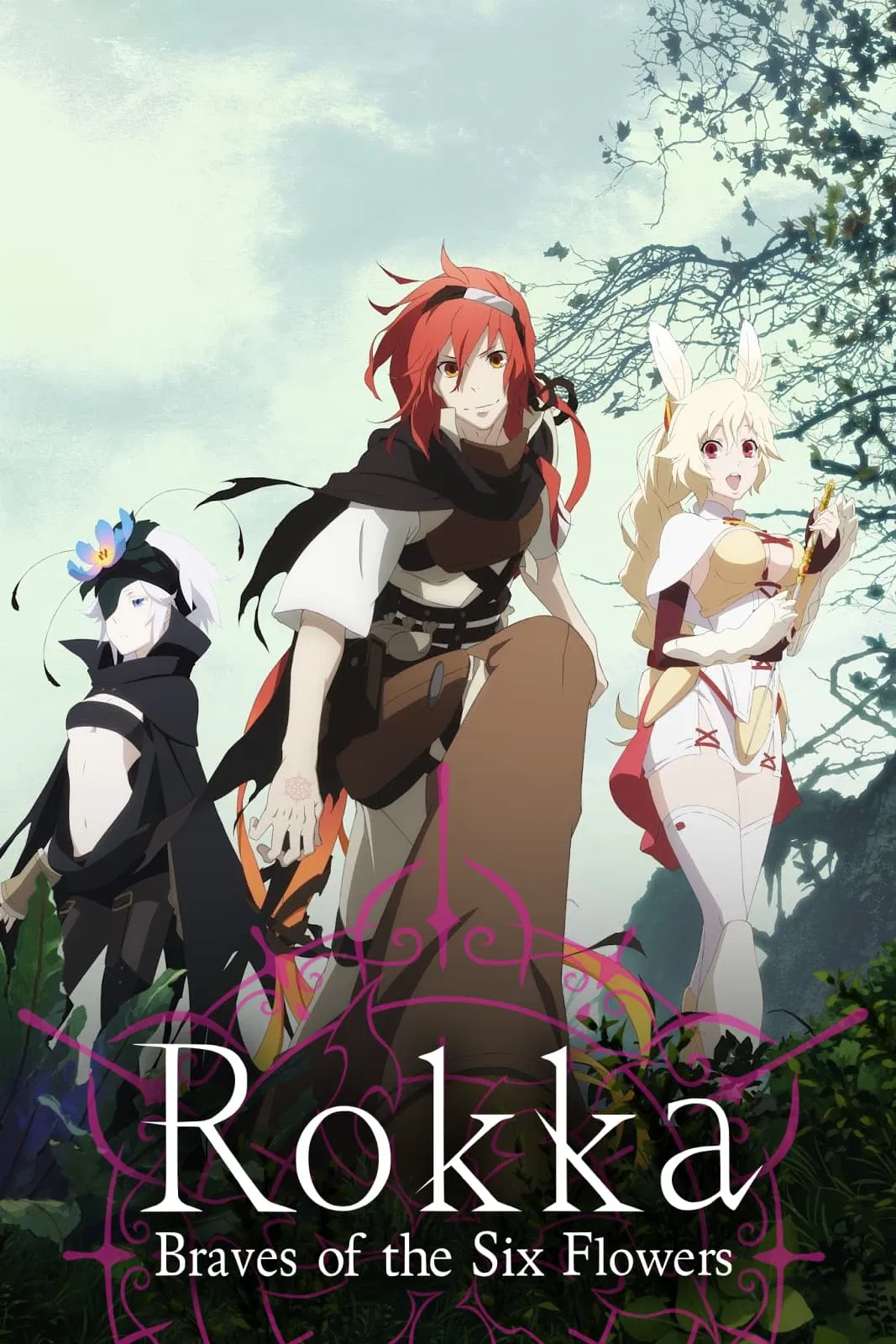 Poster chính thức của phim Phim Hoạt Hình, Phim Bí Ẩn "Rokka: Braves of the Six Flowers" (Rokka: Braves of the Six Flowers - 2015), với sự tham gia của diễn viên Soma Saito và Ai Kakuma.