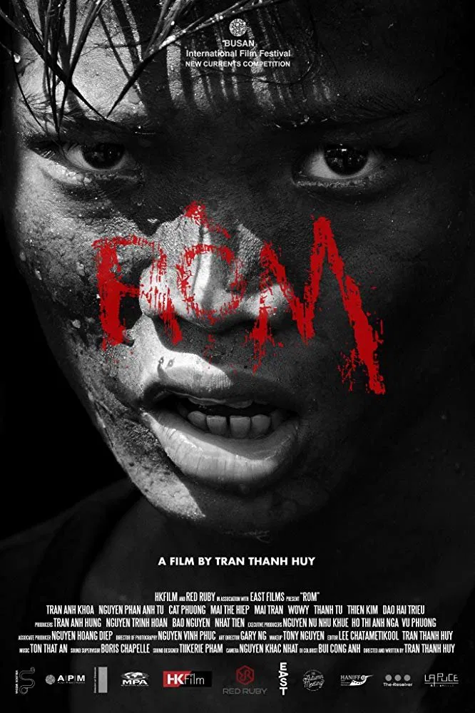 Poster chính thức của phim Phim Tâm Lý, Phim Hành Động "Ròm" (Rom - 2020), với sự tham gia của diễn viên Trần Anh Khoa và Cát Phượng.