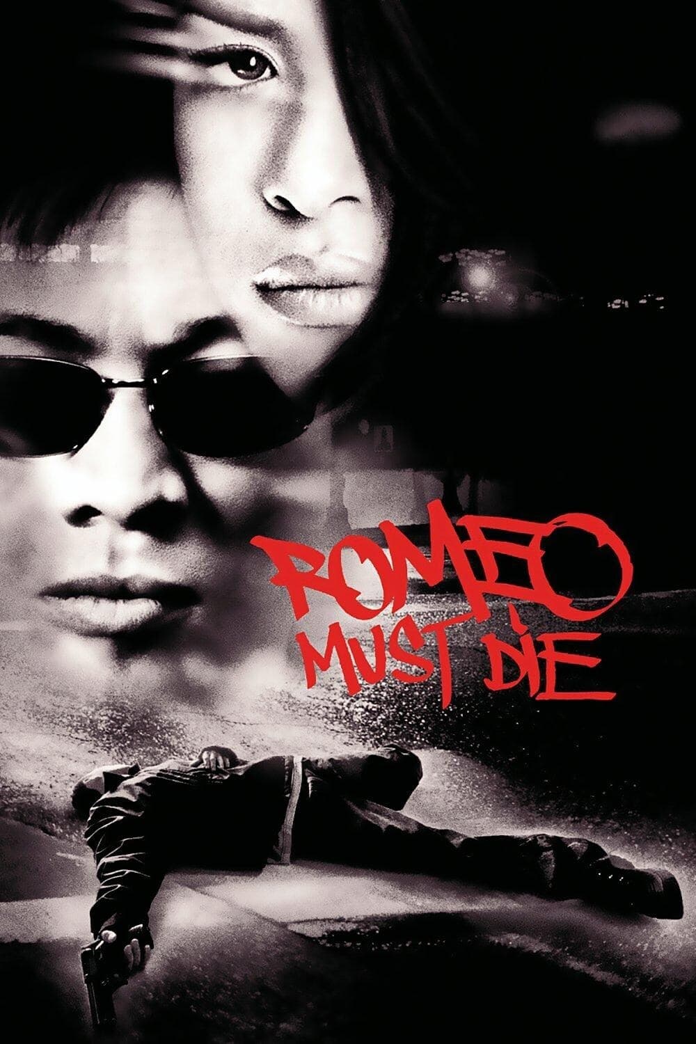 Poster chính thức của phim Phim Hành Động, Phim Hình Sự "Romeo Phải Chết" (Romeo Must Die - 2000), với sự tham gia của diễn viên Lý Liên Kiệt và Aaliyah.
