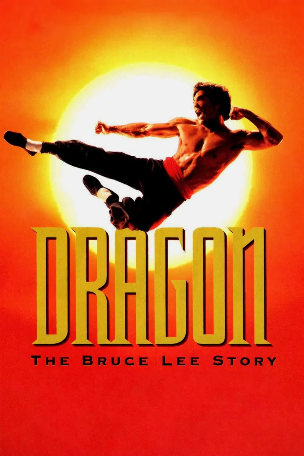 Poster chính thức của phim Phim Tâm Lý, Phim Lịch Sử "Rồng: Câu Chuyện Về Bruce Lee" (Dragon: The Bruce Lee Story - 1993), với sự tham gia của diễn viên Jason Scott Lee và Lauren Holly.