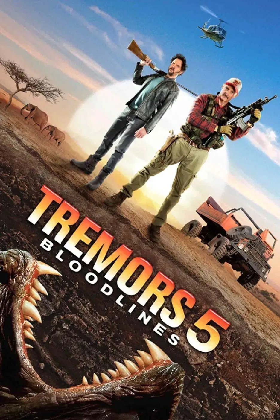 Poster chính thức của phim Phim Hành Động, Phim Phiêu Lưu "Rồng Đất 5" (Tremors 5: Bloodlines - 2015), với sự tham gia của diễn viên Michael Gross và Jamie Kennedy.