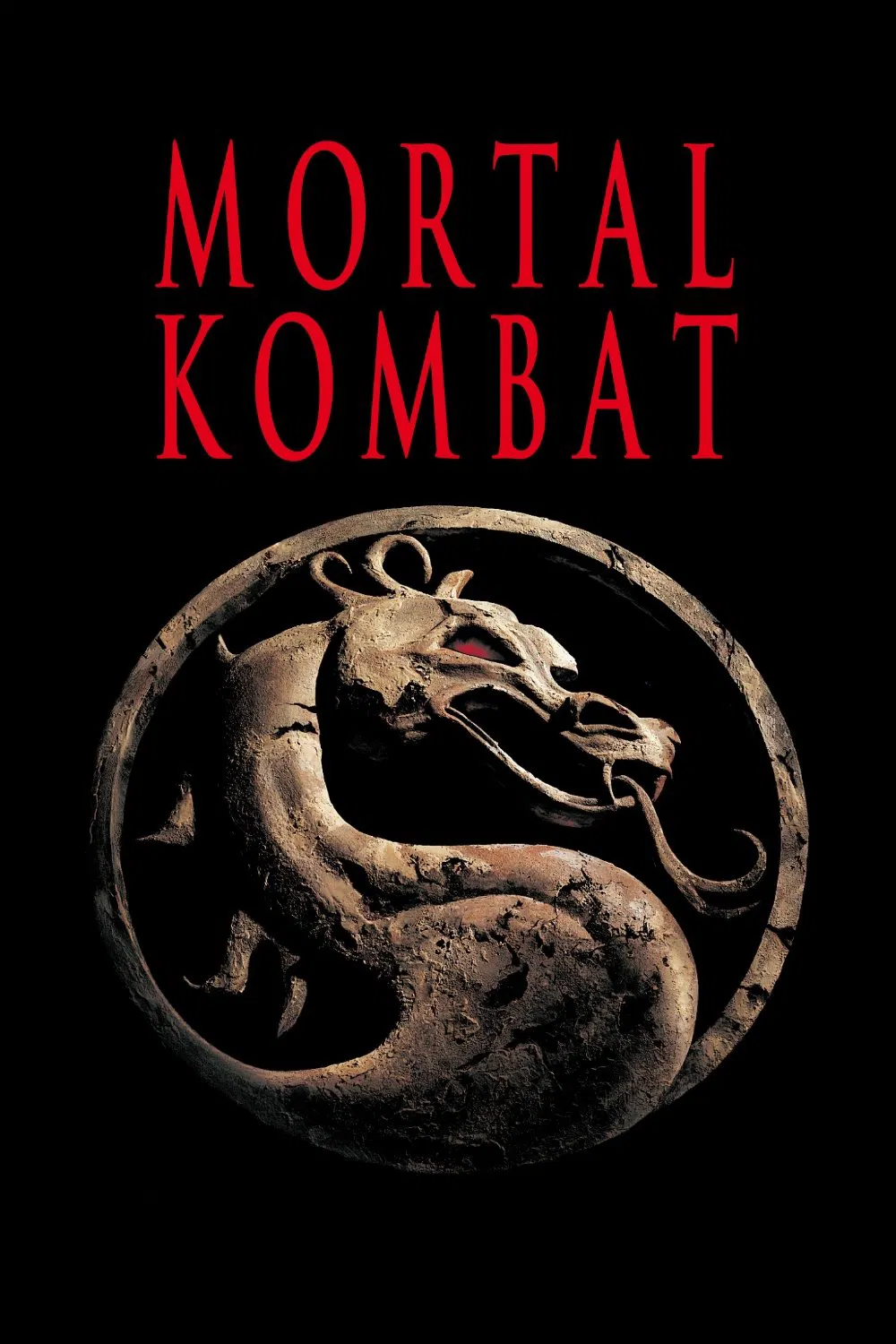 Poster chính thức của phim Phim Hành Động, Phim Giả Tượng "Rồng Đen" (Mortal Kombat - 1995), với sự tham gia của diễn viên Robin Shou và Linden Ashby.