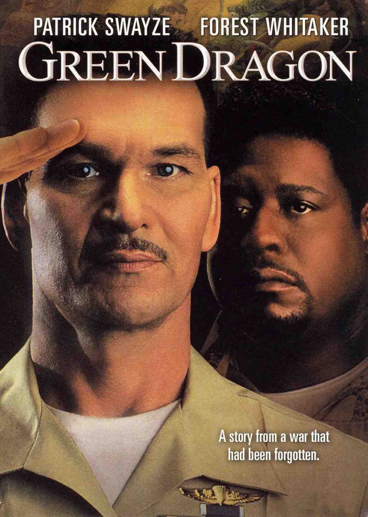 Poster chính thức của phim Phim Tâm Lý "Rồng Xanh" (Green Dragon - 2001), với sự tham gia của diễn viên Patrick Swayze và Forest Whitaker.