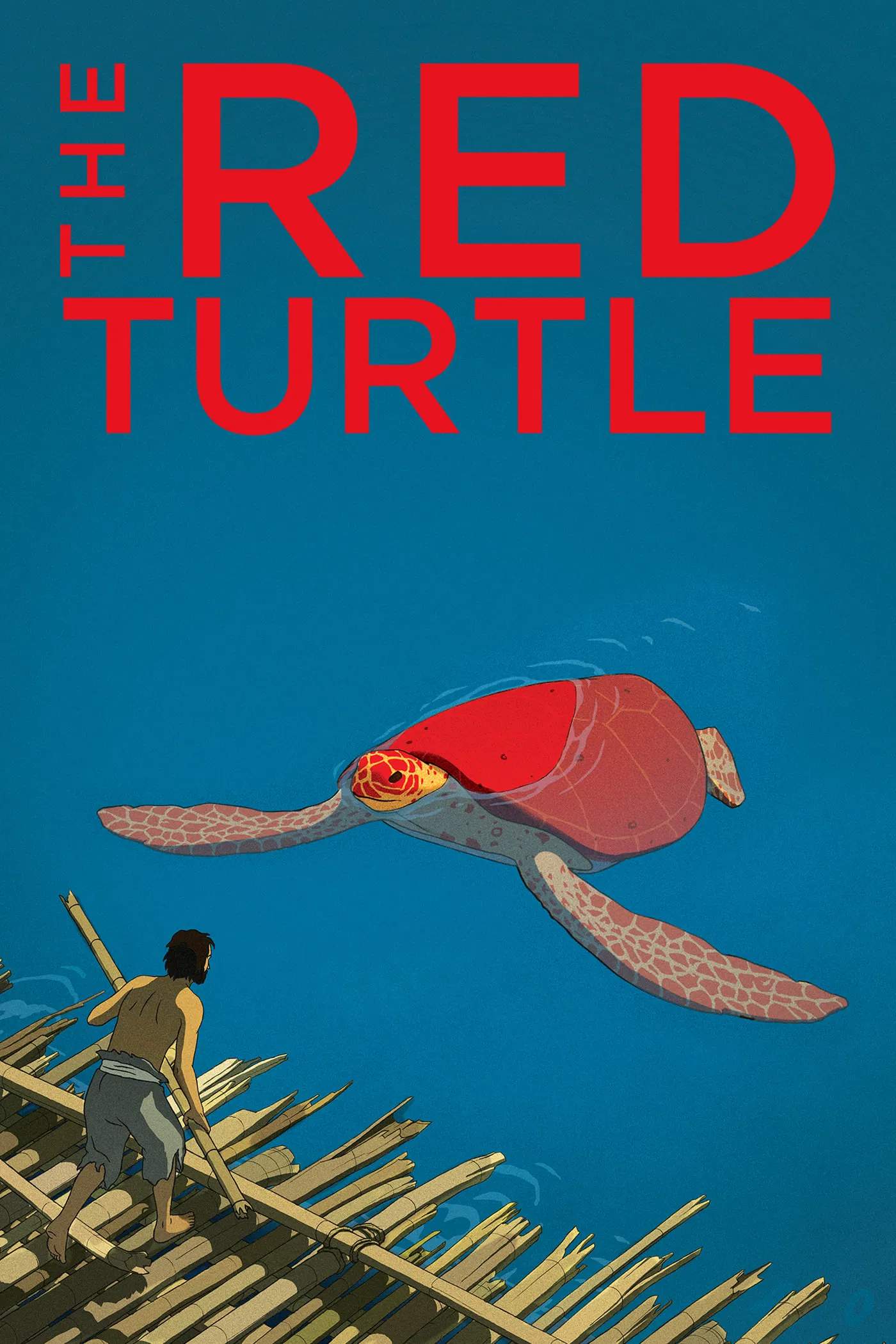 Poster chính thức của phim Phim Hoạt Hình, Phim Tâm Lý "Rùa đỏ" (The Red Turtle - 2016), với sự tham gia của diễn viên Tom Hudson và Barbara Beretta.