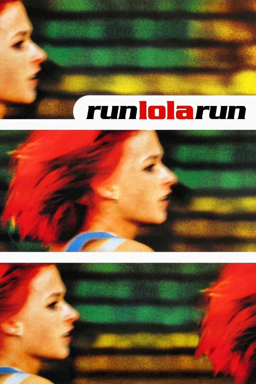 Poster chính thức của phim Phim Hành Động, Phim Tâm Lý "Run Lola Run" (Run Lola Run - 1998), với sự tham gia của diễn viên Franka Potente và Moritz Bleibtreu.