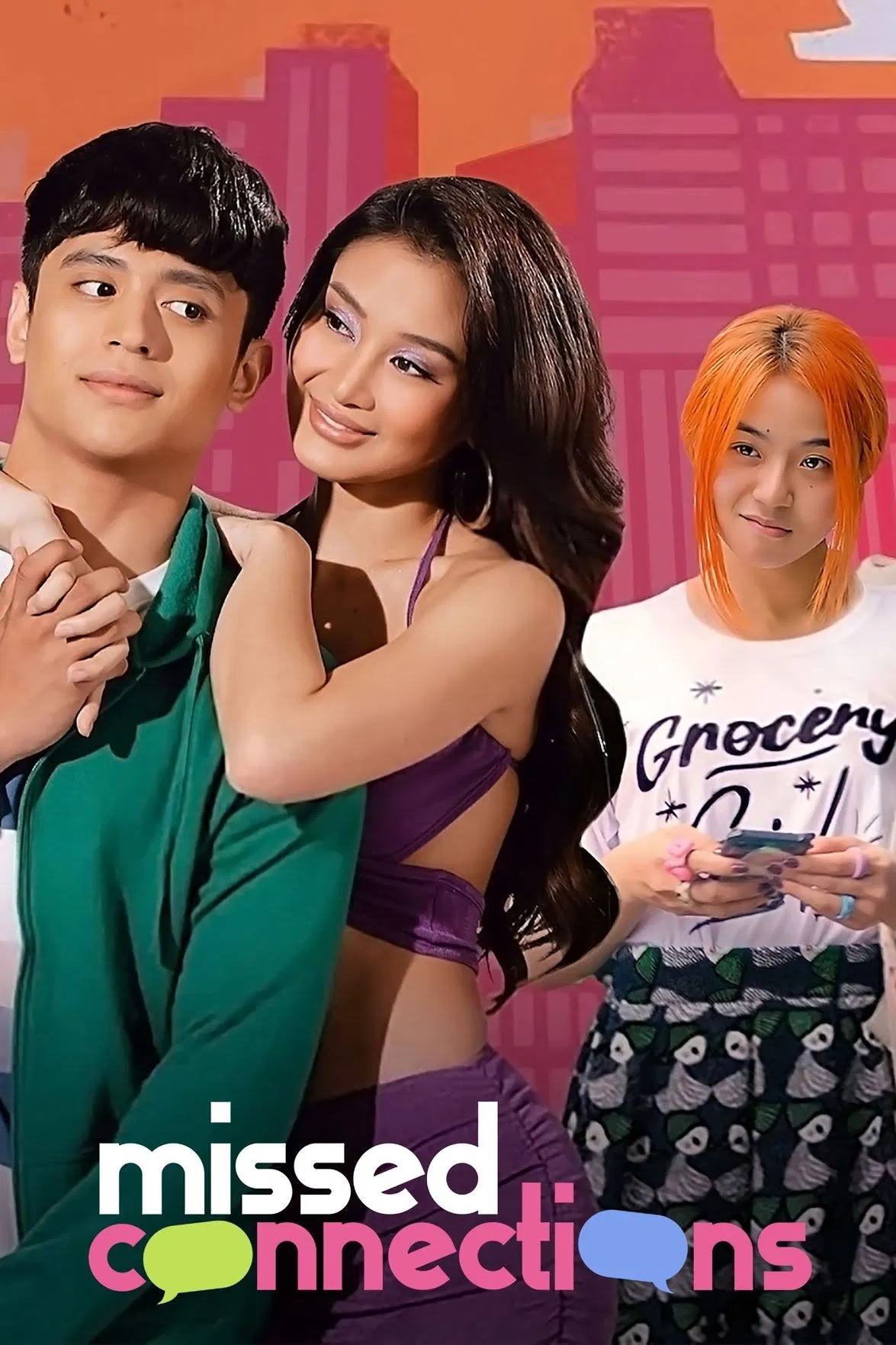 Poster chính thức của phim Phim Tình Cảm, Phim Hài "Rung Động Khó Quên" (Missed Connections - 2023), với sự tham gia của diễn viên Miles Ocampo và Kelvin Miranda.