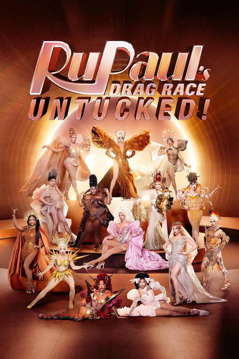 Poster chính thức của phim Truyền Hình Thực Tế "RuPaul's Drag Race – Cuộc chiến giày cao gót: Hậu trường (Phần 11)" (RuPaul's Drag Race: Untucked - 2010), với sự tham gia của diễn viên RuPaul.