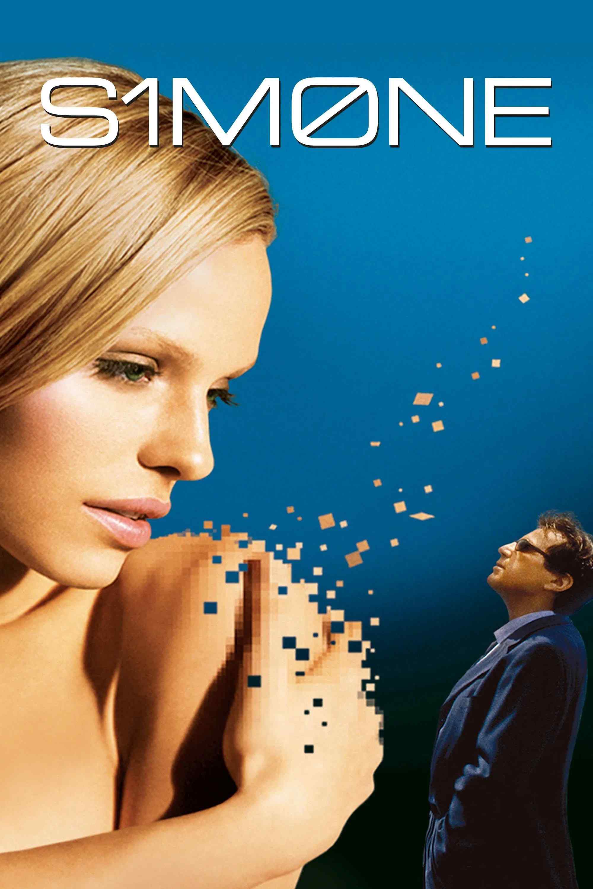 Poster chính thức của phim Phim Viễn Tưởng, Phim Hài "S1m0ne" (S1m0ne - 2002), với sự tham gia của diễn viên Al Pacino và Rachel Roberts.