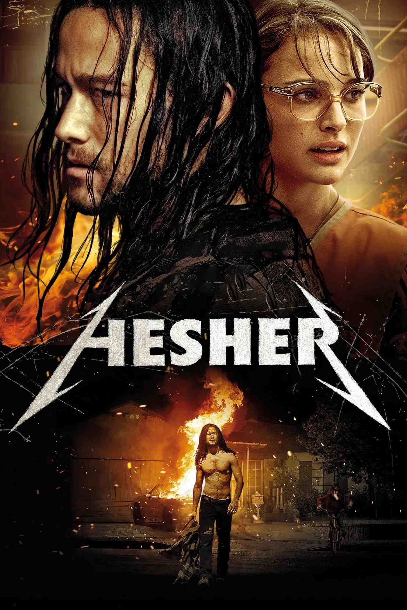 Poster chính thức của phim Phim Tâm Lý "Sa Lầy" (Hesher - 2010), với sự tham gia của diễn viên Joseph Gordon-Levitt và Natalie Portman.