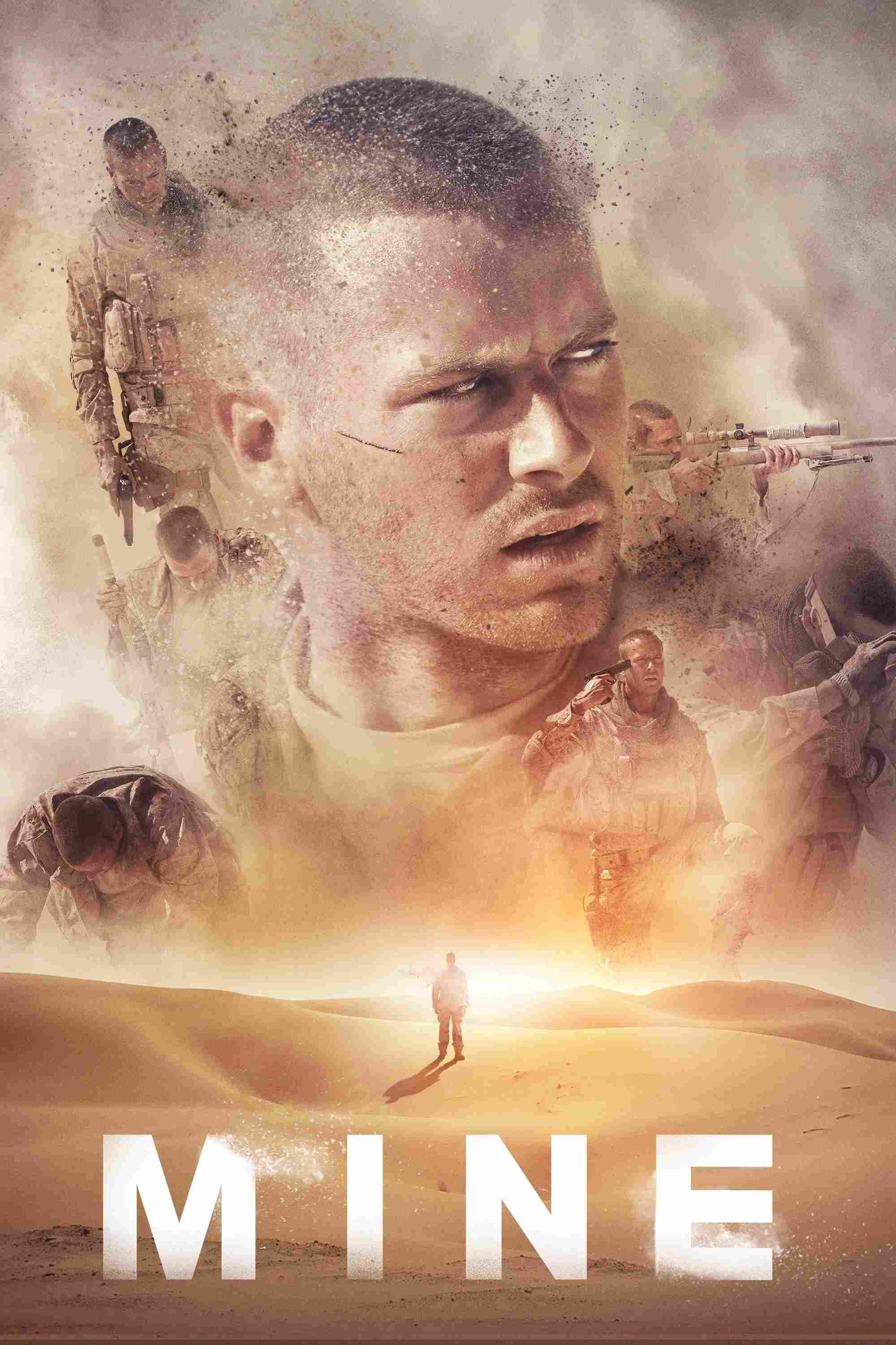 Poster chính thức của phim Phim Chiến Tranh, Phim Giật Gân "Sa Mạc Mìn" (Mine - 2016), với sự tham gia của diễn viên Armie Hammer và Annabelle Wallis.
